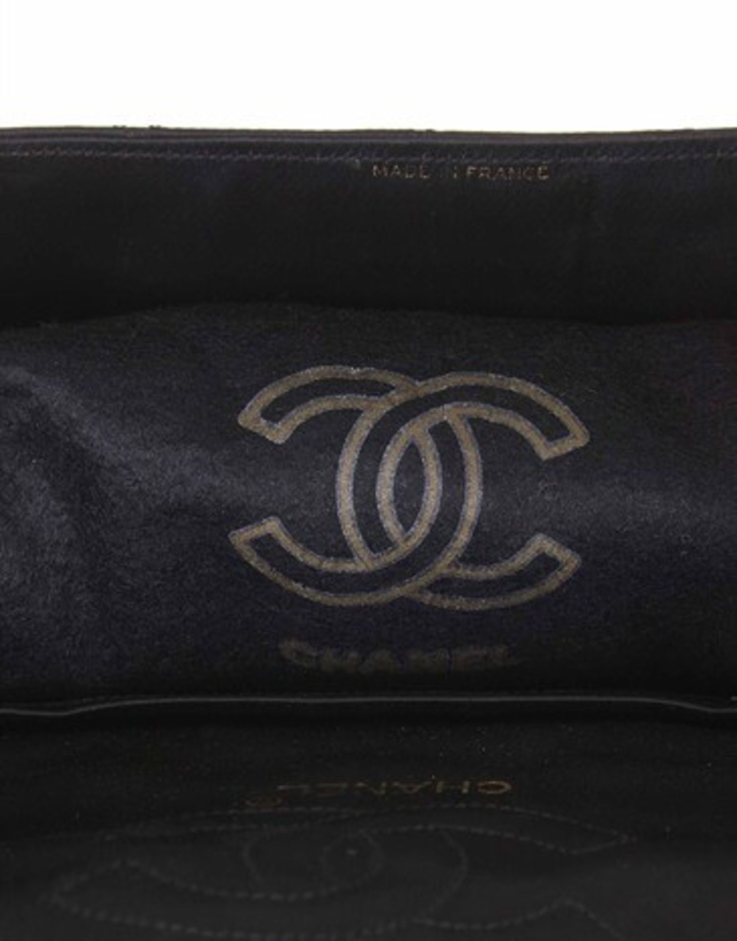 1980s Chanel Black Satin Bag - Image 5 of 5