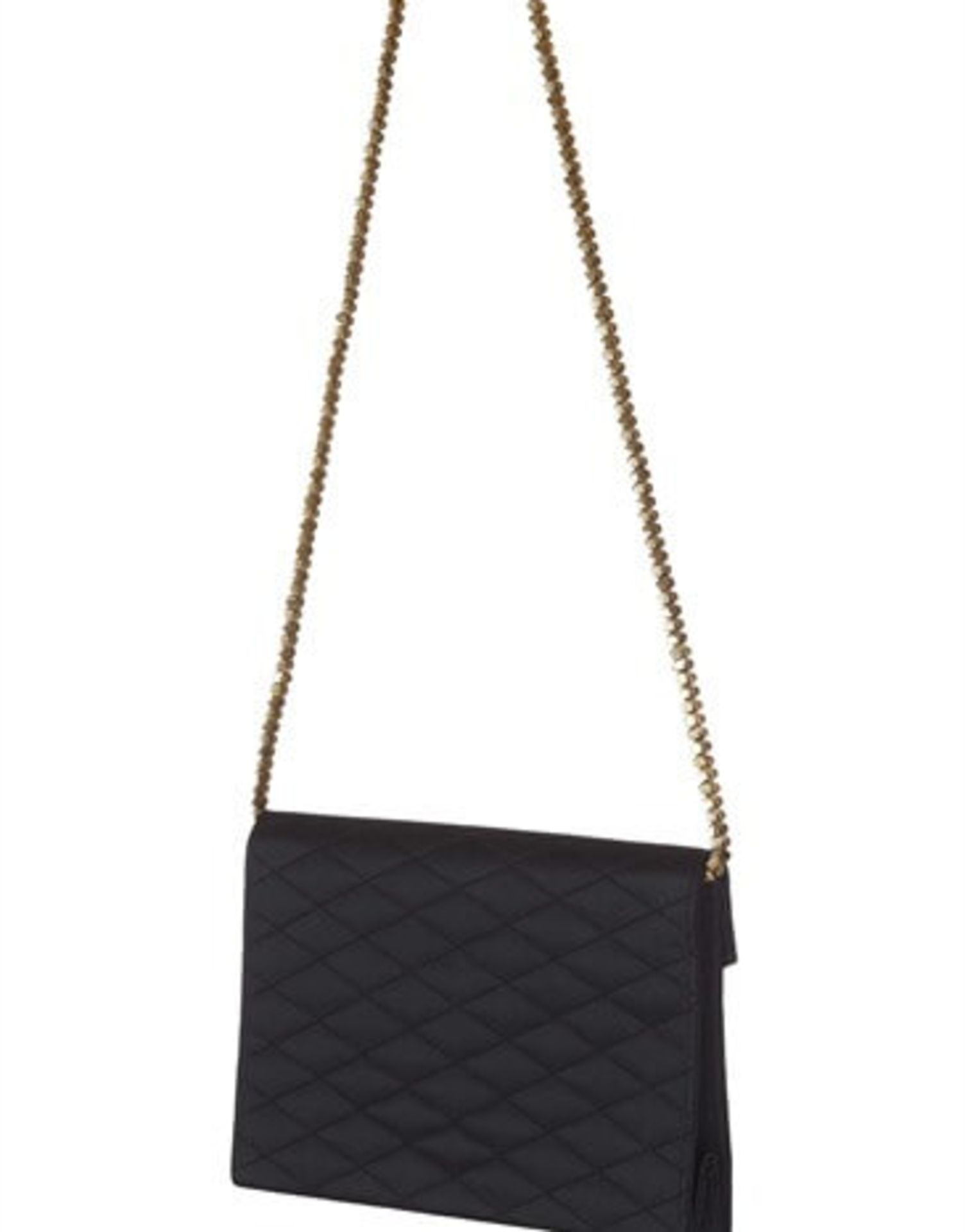 1980s Chanel Black Satin Bag - Image 3 of 5