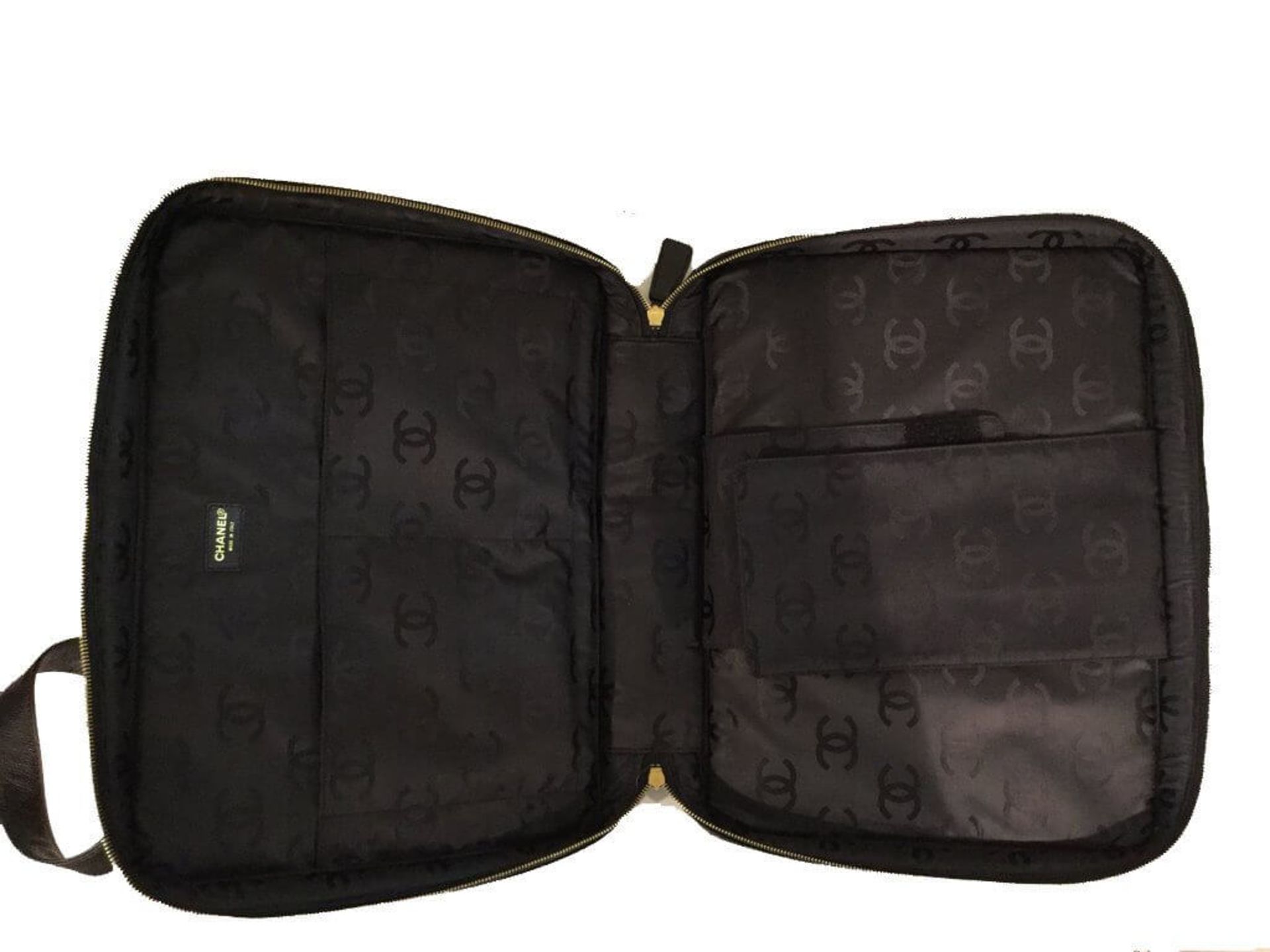 Vintage Chanel Quilted Black Laptop Bag - Image 2 of 4