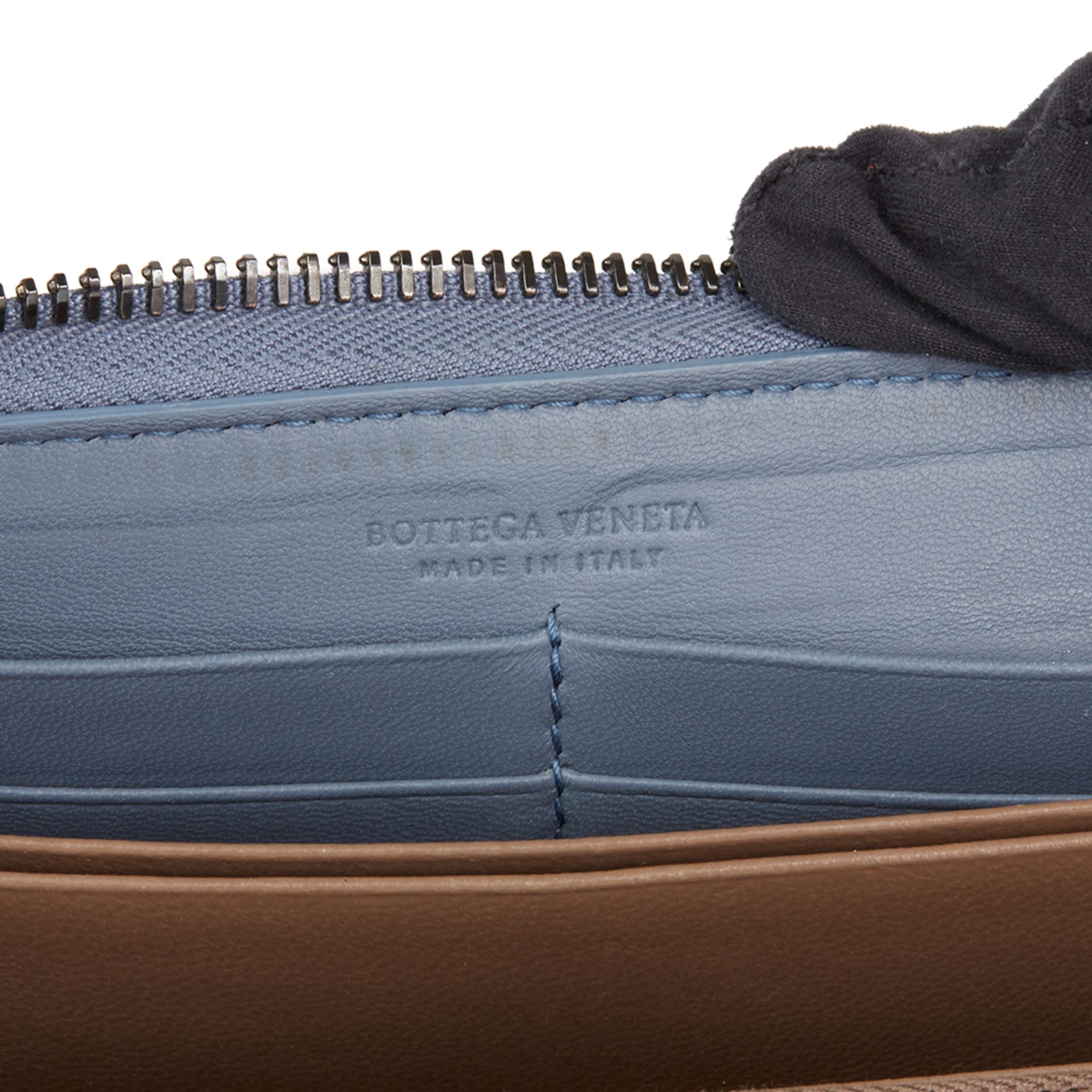 Bottega Veneta Tourmaline Woven Calfskin Leather Zip Around Wallet - Image 7 of 10