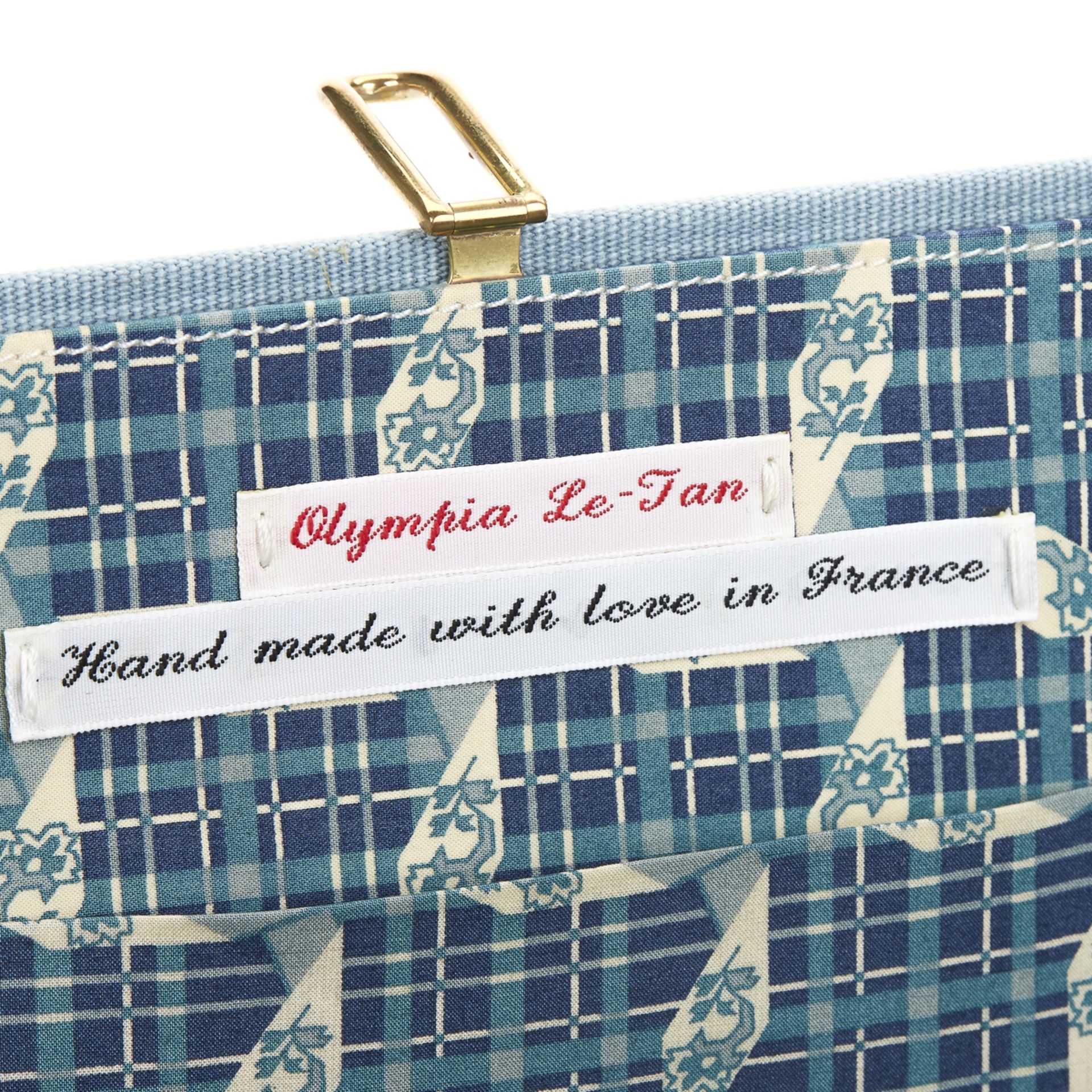Olympia Le-Tan Blue Fabric L'Amore Coniugale Book Clutch - Image 9 of 10