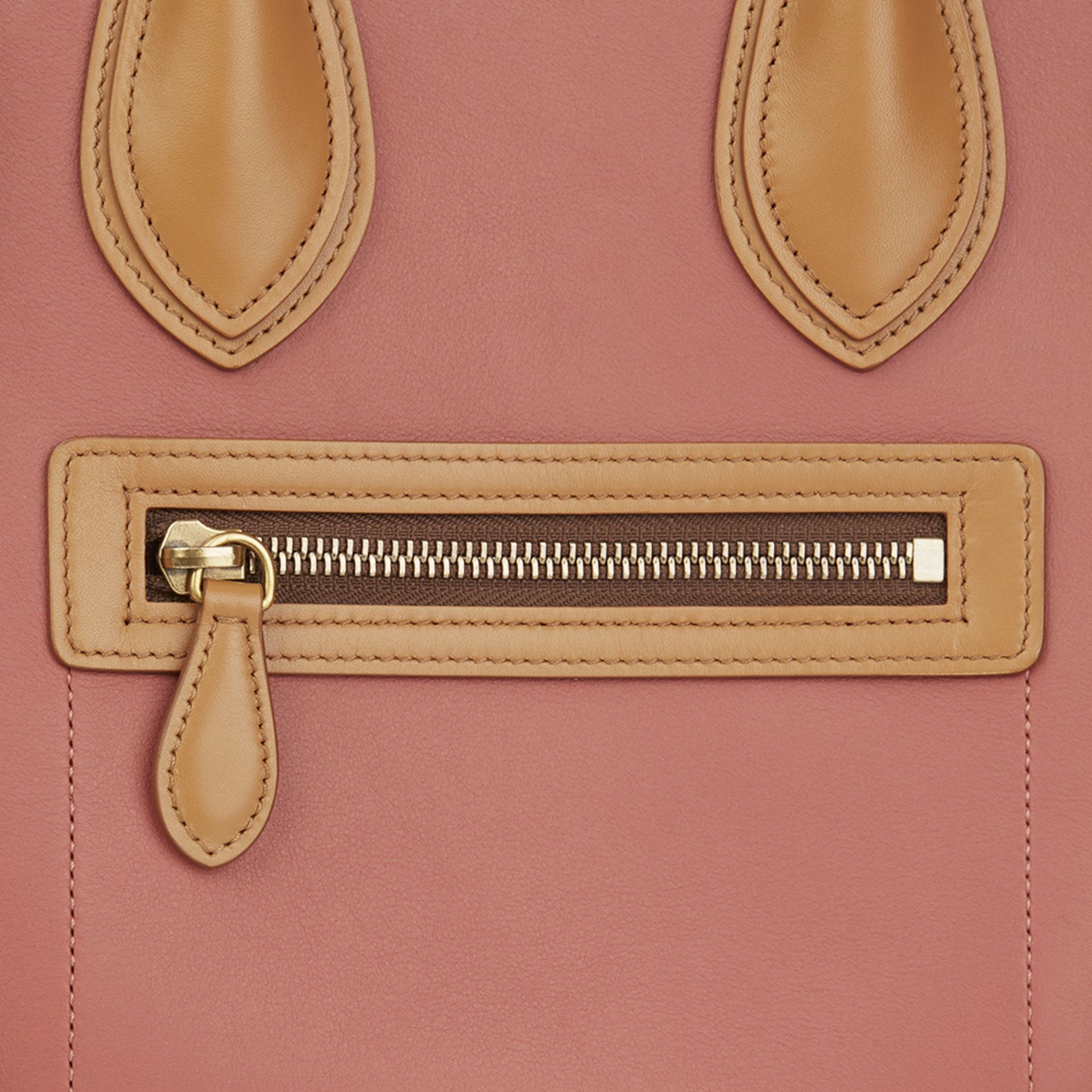 Céline Terracotta Smooth & Elephant Calfskin Leather Micro Luggage Tote - Bild 7 aus 10