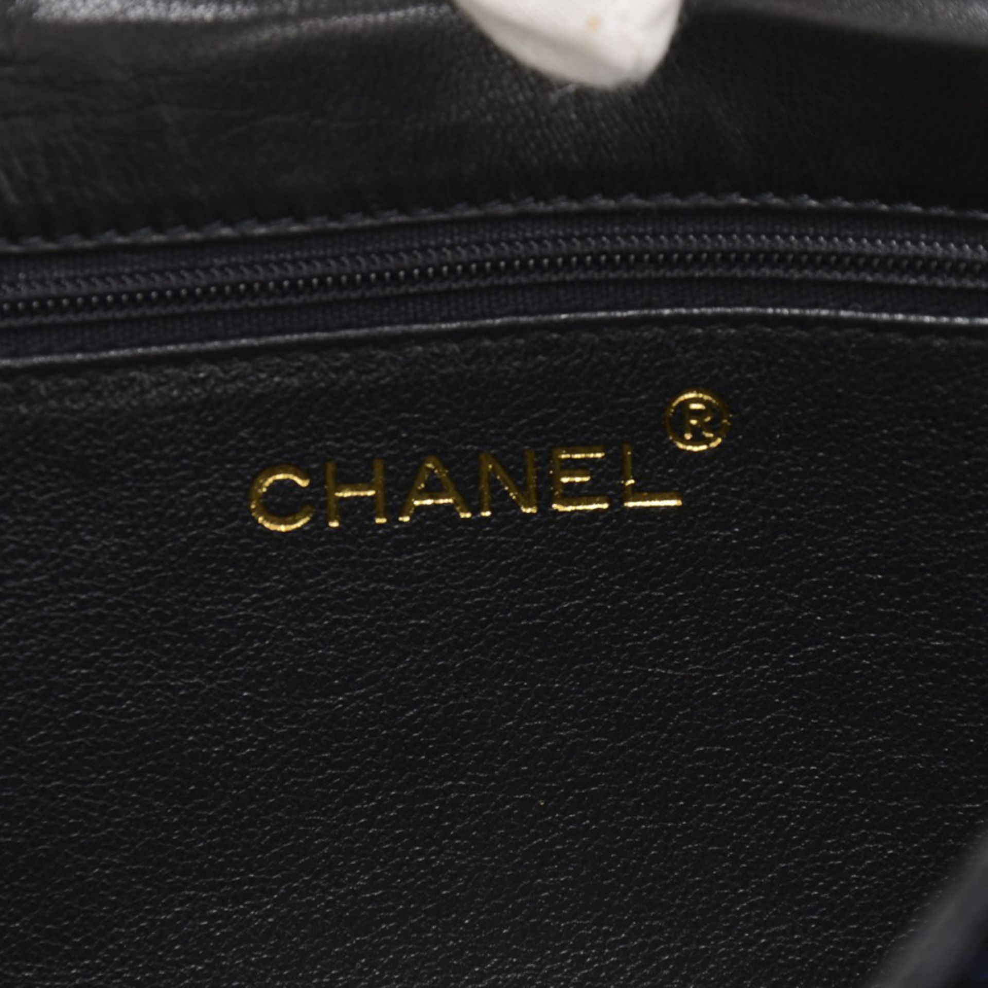 Chanel Black Velvet & Lambskin Vintage Timeless Single Flap Bag - Bild 7 aus 12