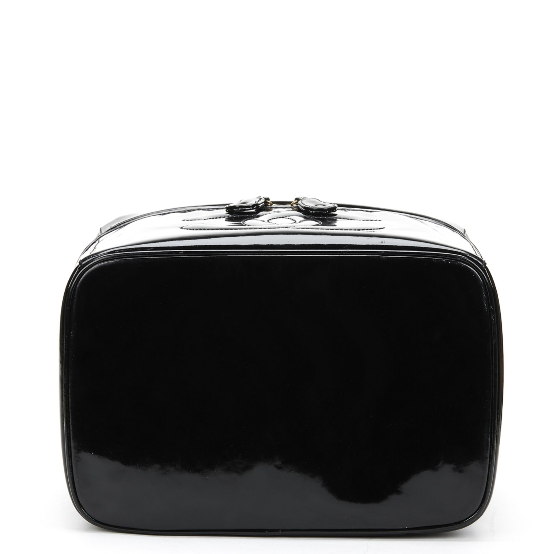 Chanel Black Patent Leather Vintage Timeless 2 Way Vanity Case - Image 5 of 9