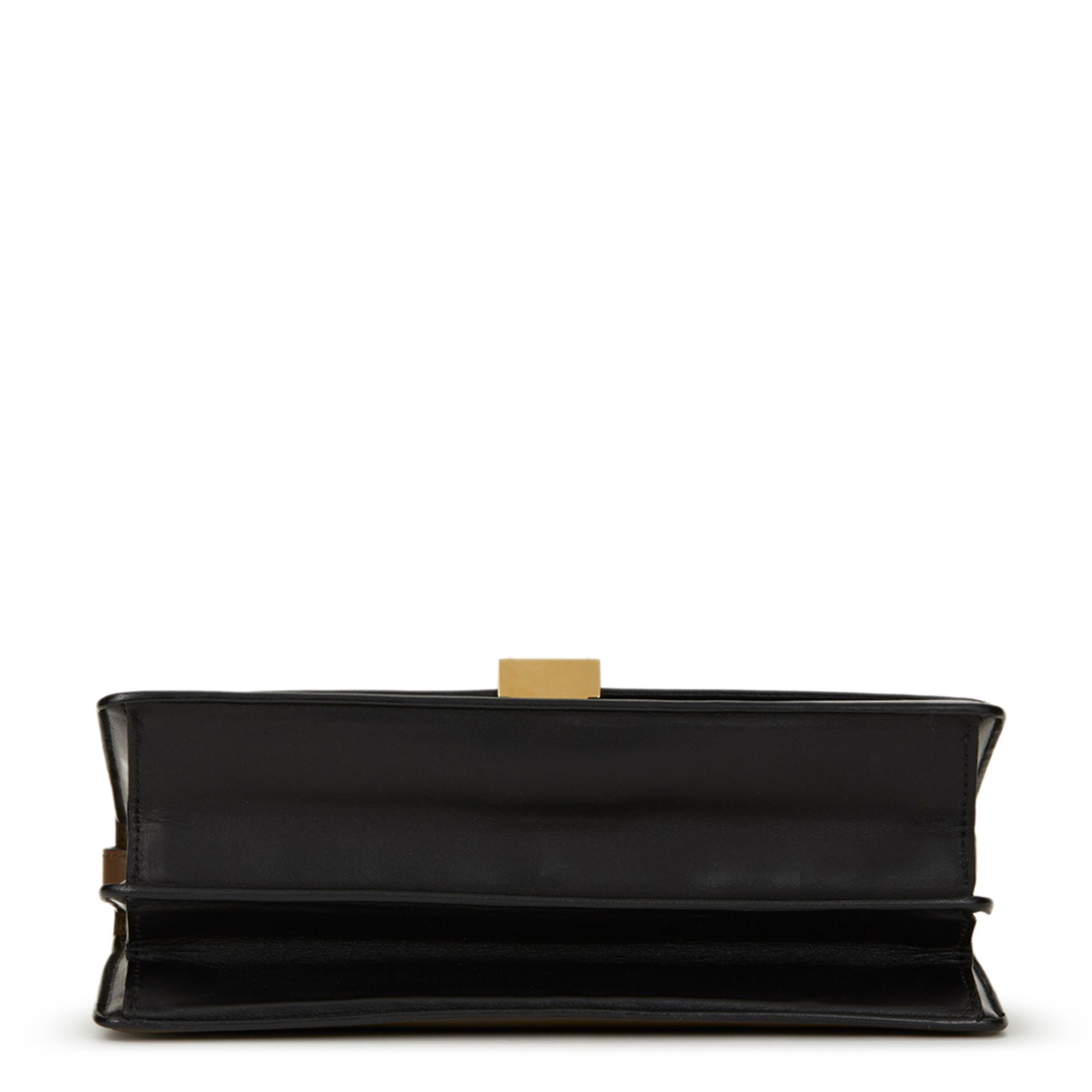 Céline Brown & Black Calfskin Leather Bi-Colour Medium Case Flap Bag - Bild 5 aus 10