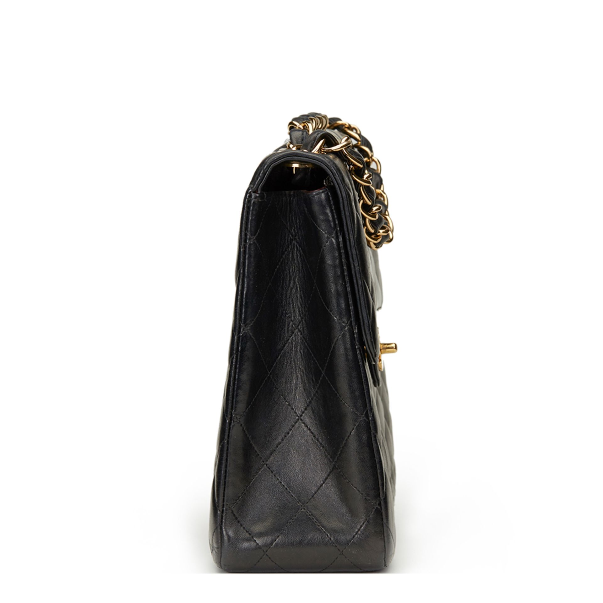 Chanel Black Quilted Lambskin Jumbo Classic Single Flap Bag - Bild 2 aus 11