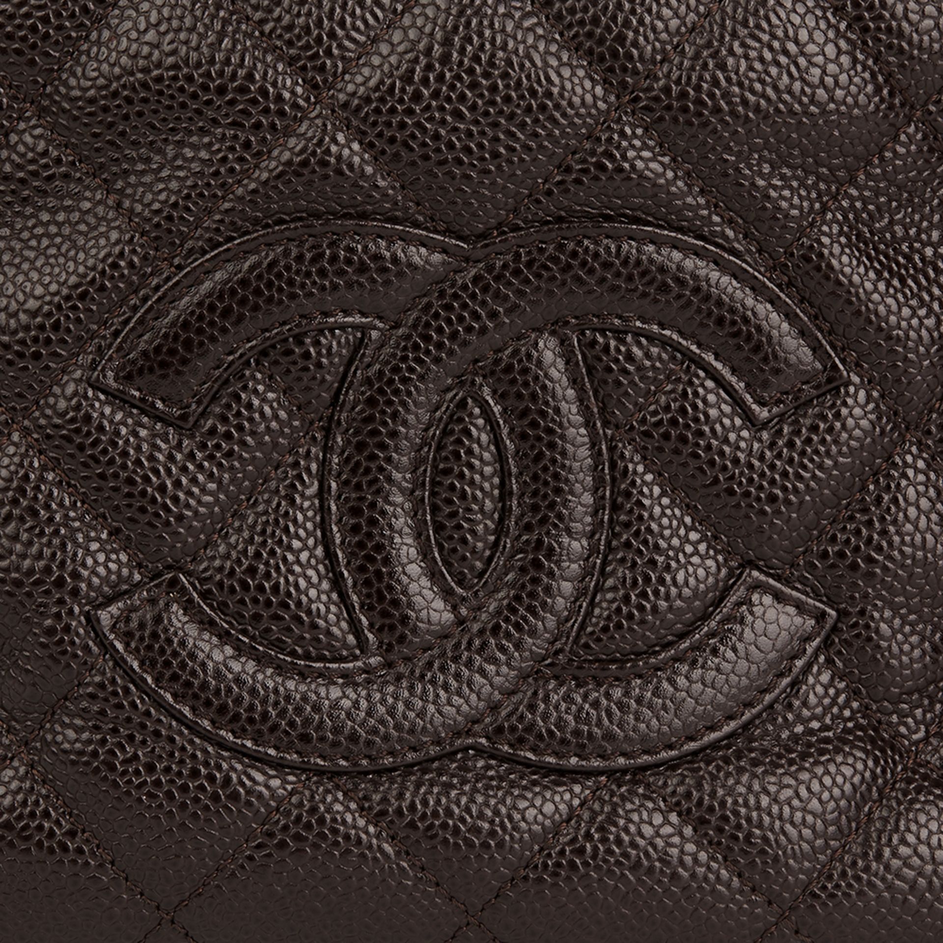 Chanel Chocolate Brown Quilted Caviar Leather Petite Timeless Tote PTT - Bild 6 aus 10