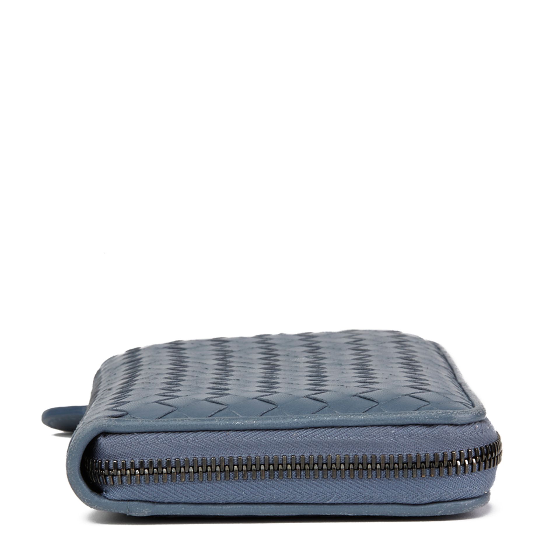 Bottega Veneta Tourmaline Woven Calfskin Leather Zip Around Wallet - Image 2 of 10
