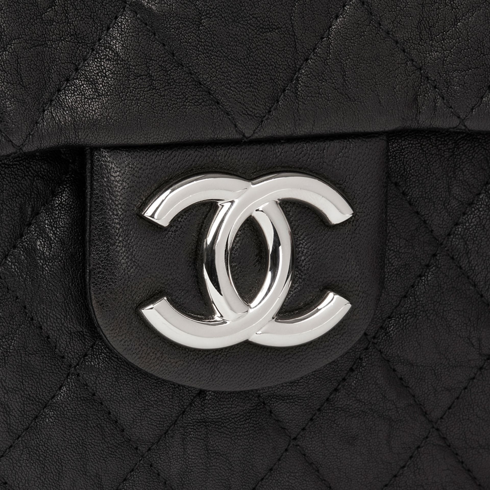 Chanel Black Quilted Calfskin Chain Around Maxi Flap Bag - Image 6 of 10