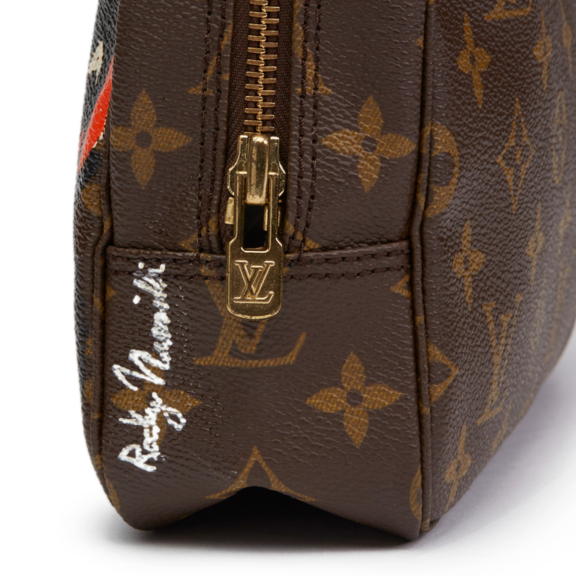 Louis Vuitton Hand-painted 'Sick of it all' X Year Zero London Toiletry Pouch - Image 10 of 11