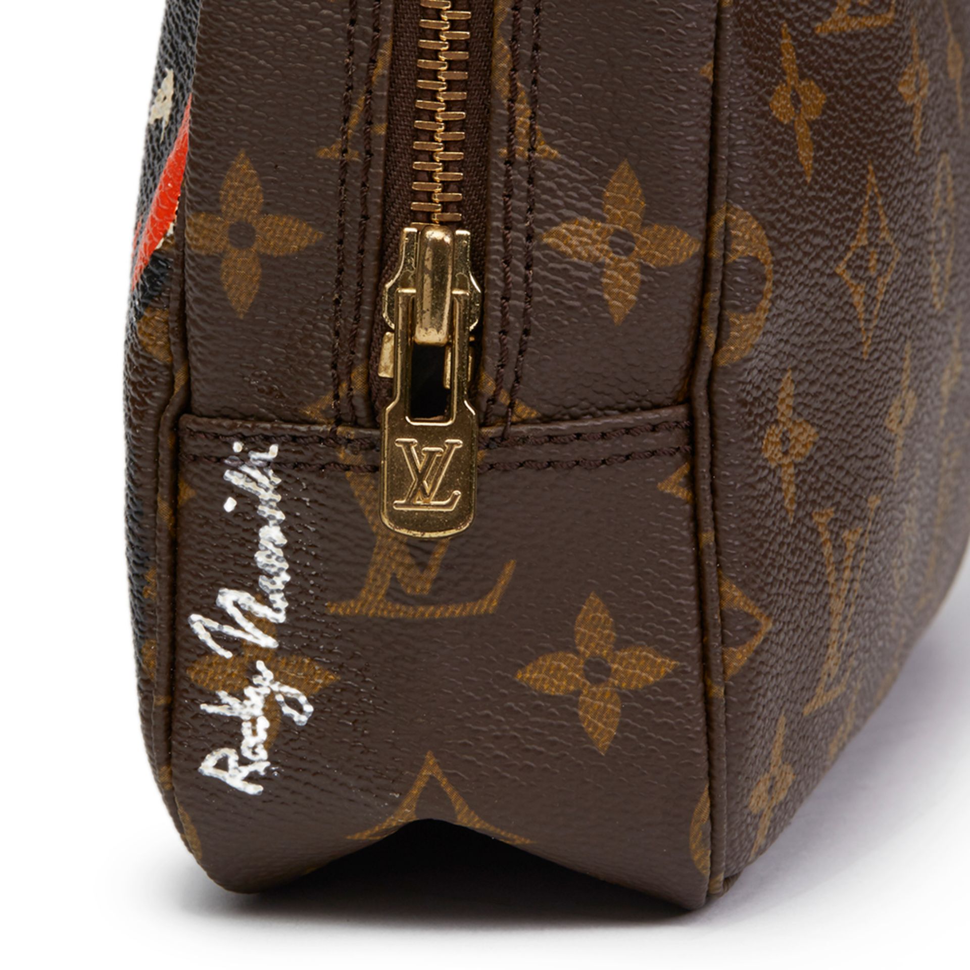 Louis Vuitton Hand-painted 'Sick of it all' X Year Zero London Toiletry Pouch - Bild 10 aus 11