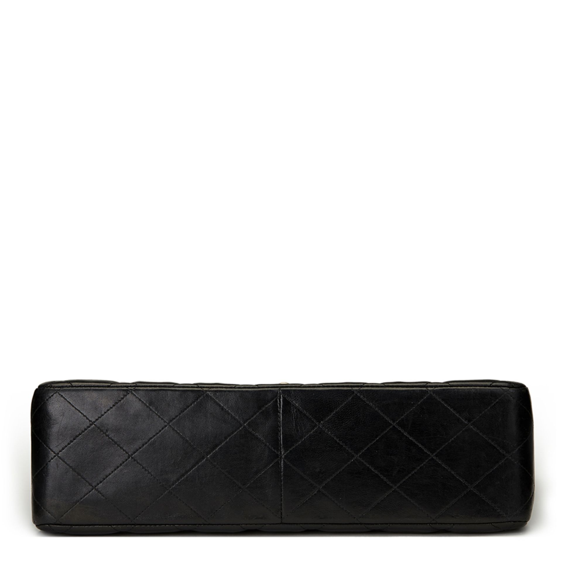 Chanel Black Quilted Lambskin Jumbo Classic Single Flap Bag - Image 4 of 11