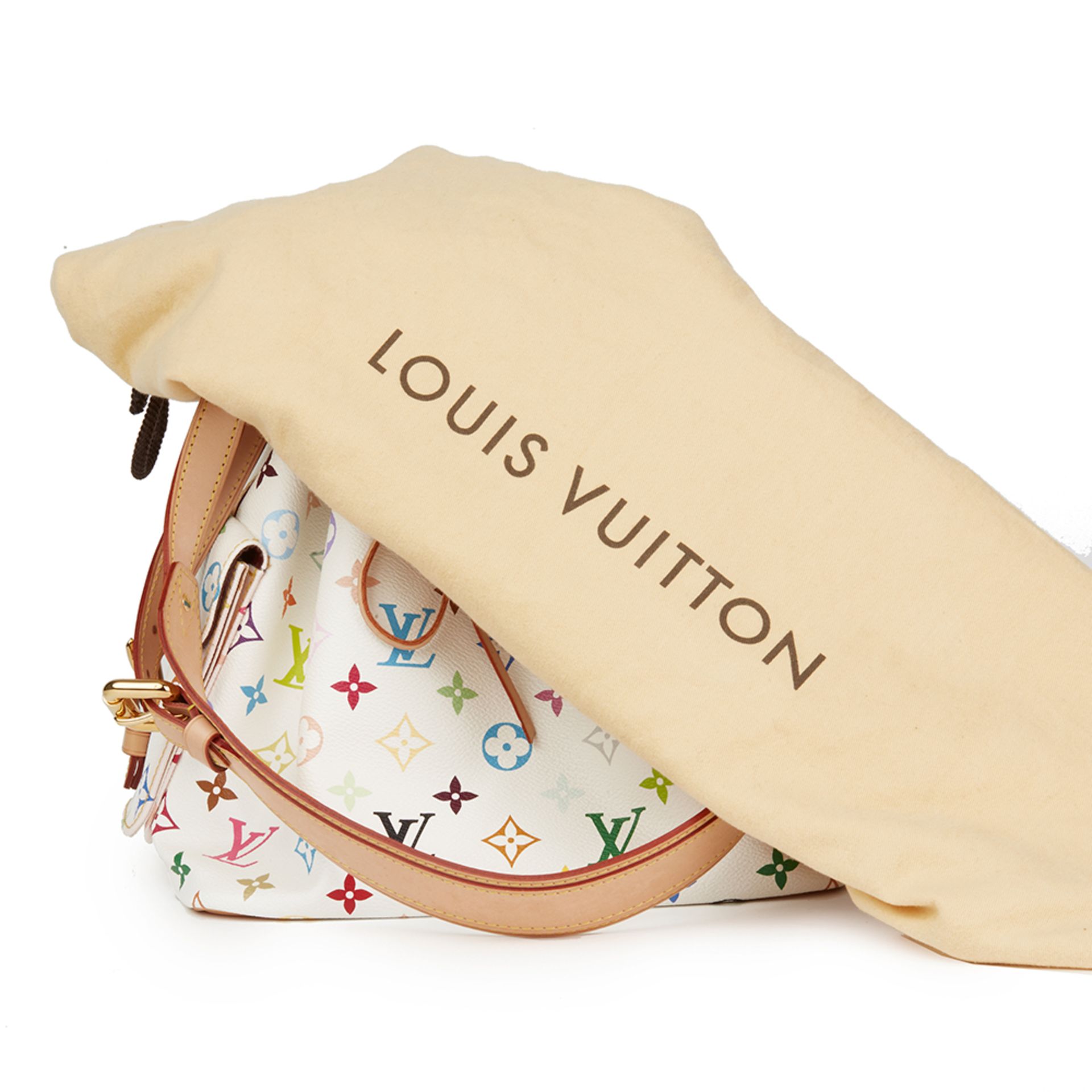 Louis Vuitton White Multicolore Monogram Coated Canvas Petit Noé - Image 10 of 10