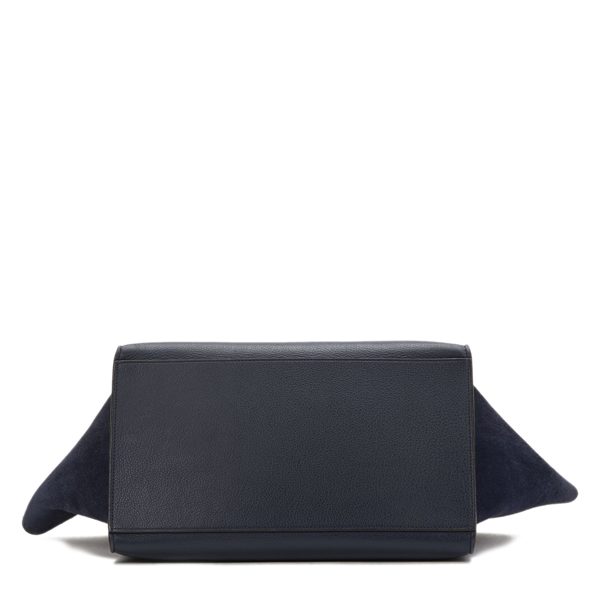 Céline Navy Drummed Calfskin Leather & Suede Large Trapeze - Image 6 of 10