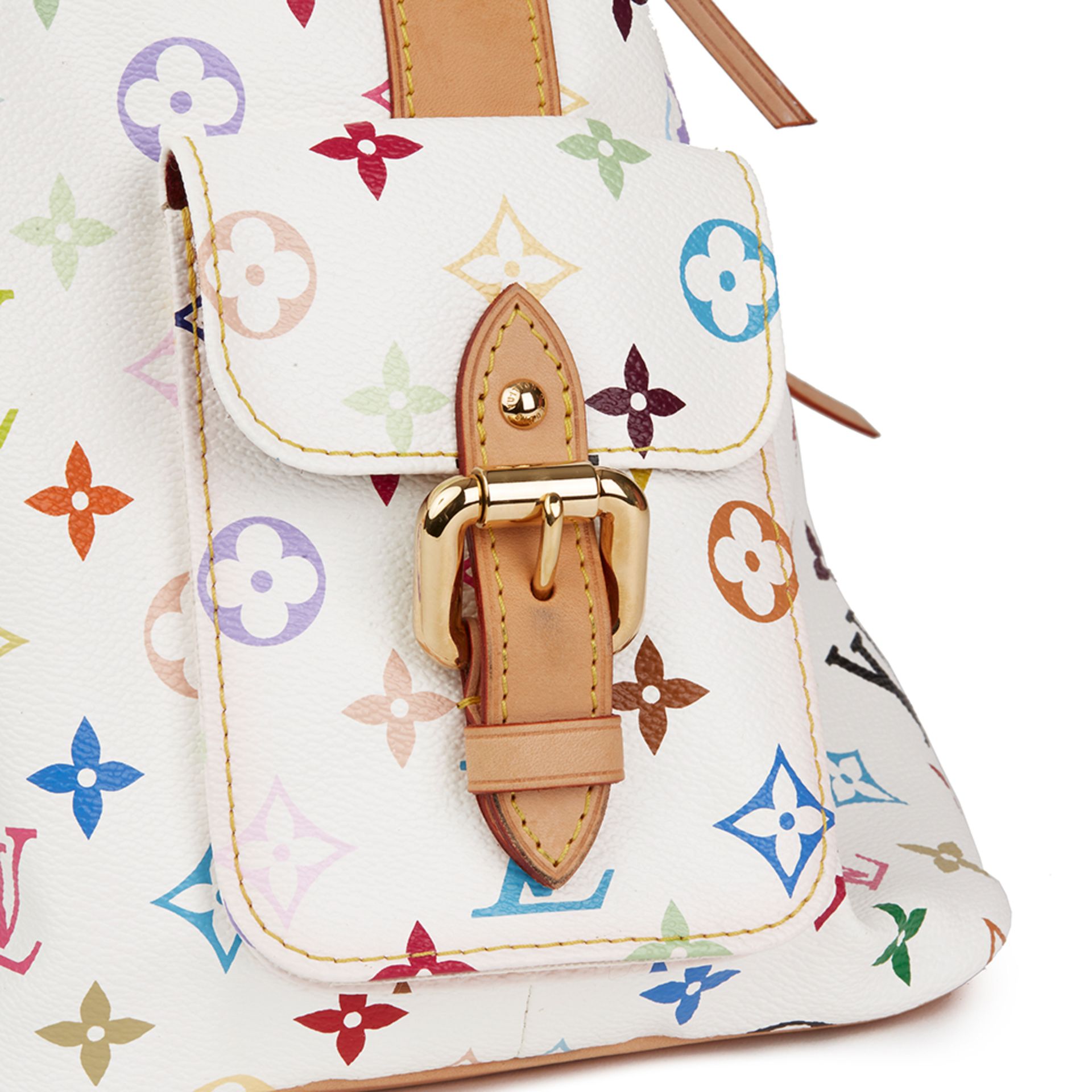 Louis Vuitton White Multicolore Monogram Coated Canvas Petit Noé - Image 7 of 10