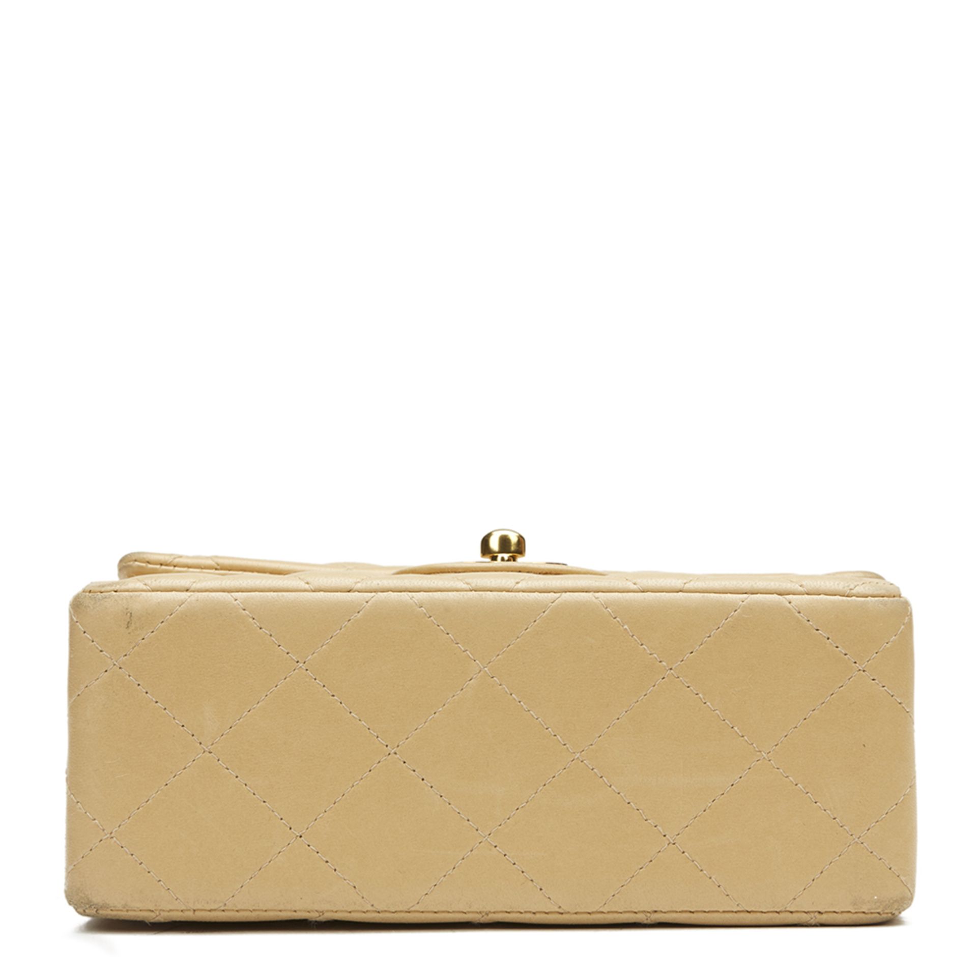 Chanel Beige Quilted Lambskin Vintage Mini Flap Bag - Image 3 of 13