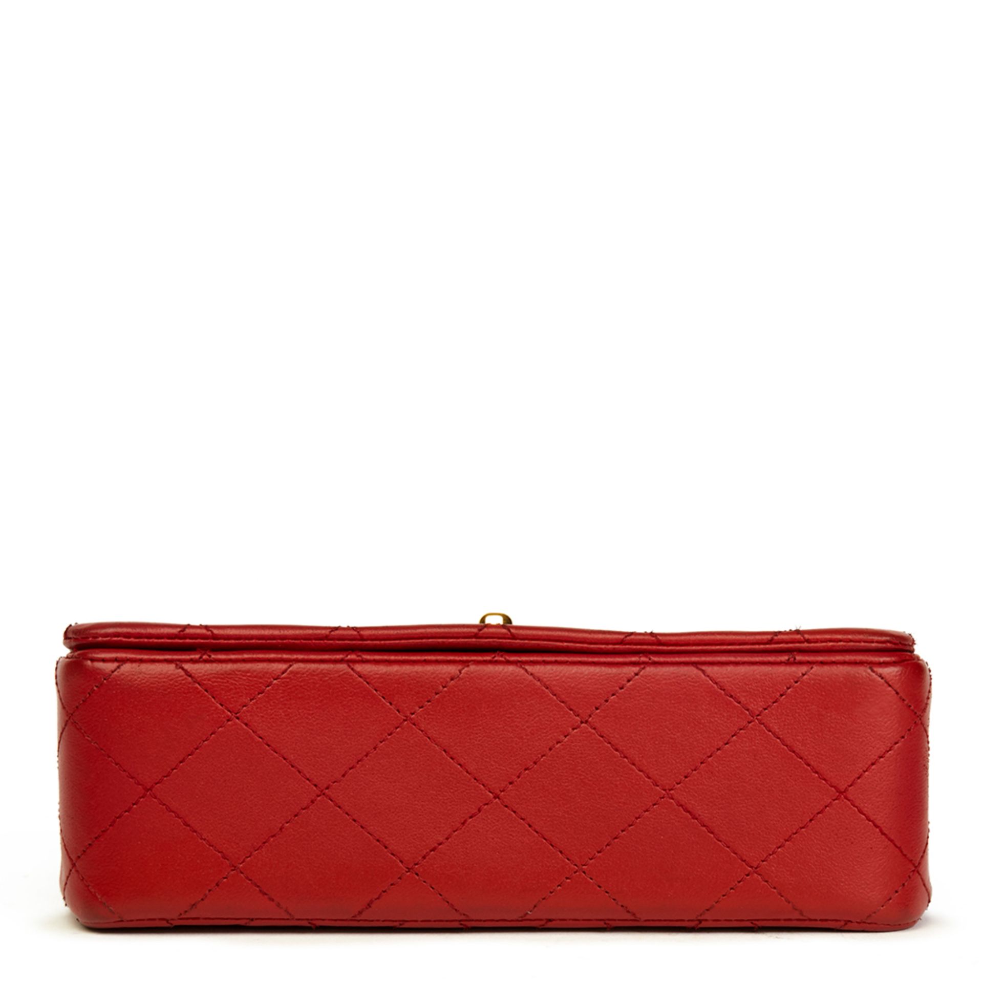 Chanel Red Quilted Lambskin Vintage Mini Flap Bag - Image 5 of 9