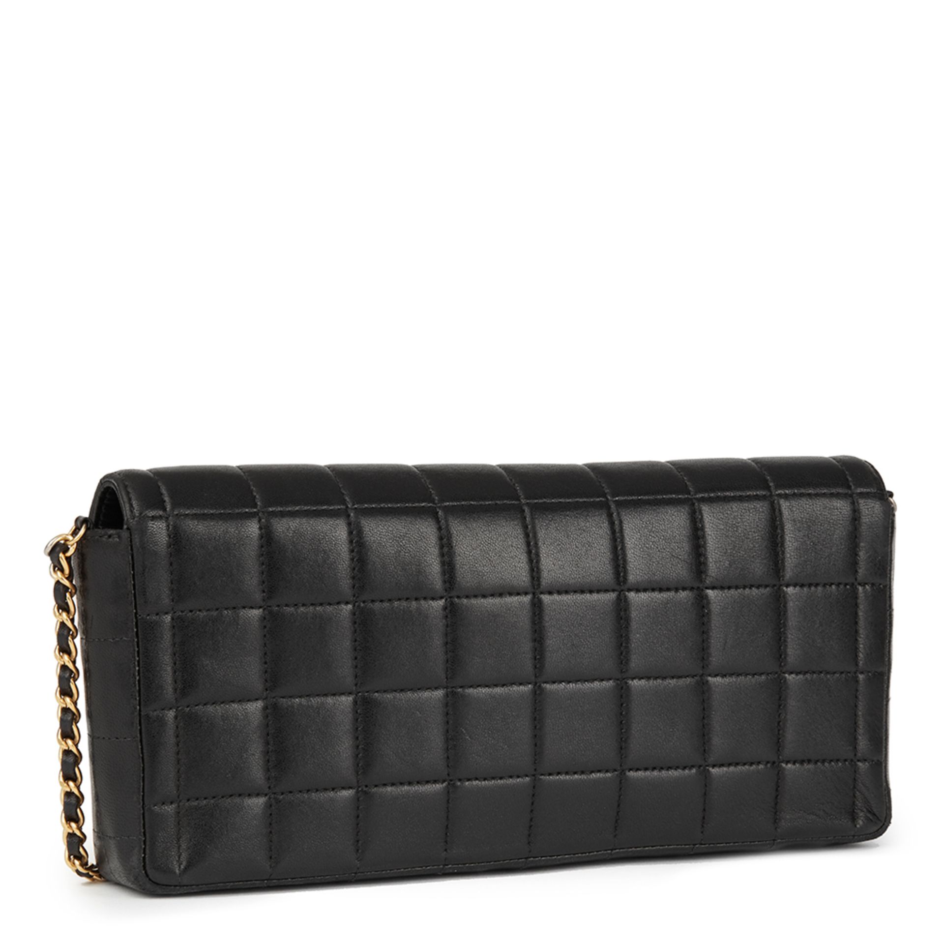 Chanel Black Quilted Lambskin East West Chocolate Bar Flap Bag - Image 3 of 11