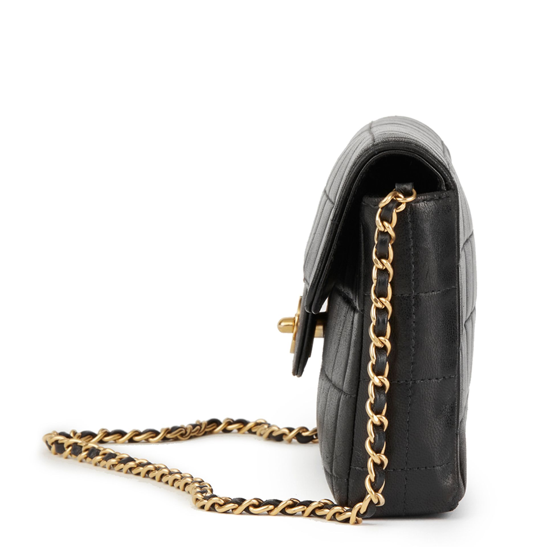 Chanel Black Quilted Lambskin East West Chocolate Bar Flap Bag - Bild 5 aus 11