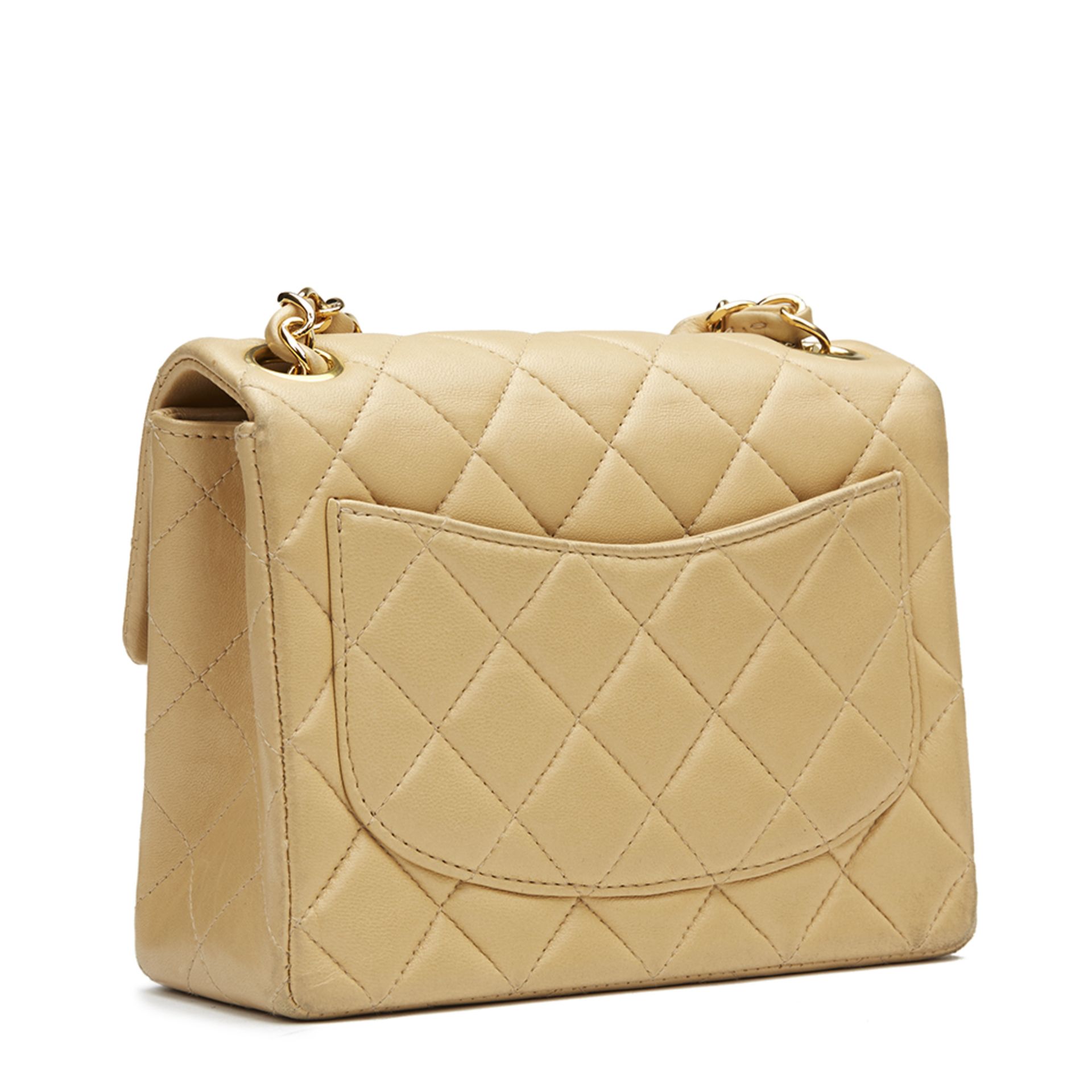 Chanel Beige Quilted Lambskin Vintage Mini Flap Bag - Image 2 of 13