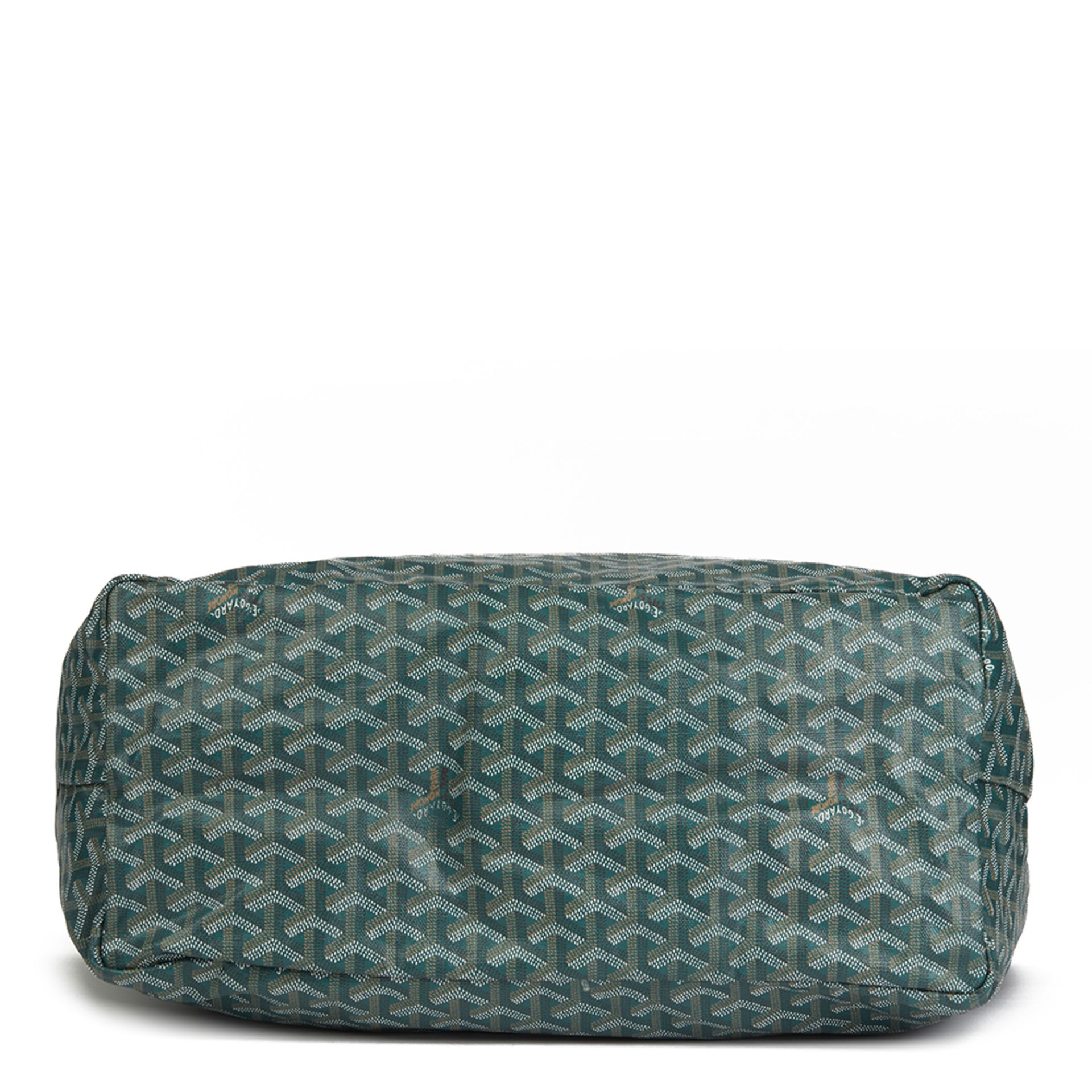 Goyard Green Chevron Coated Canvas St Louis GM - Image 5 of 8