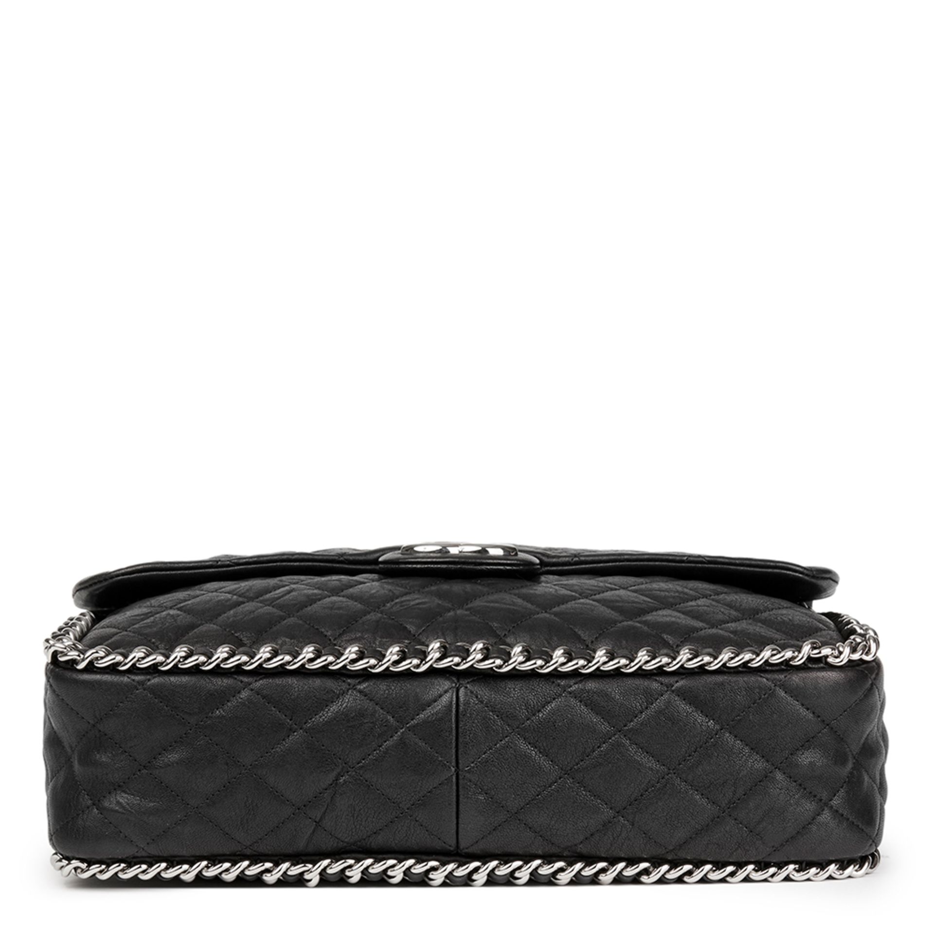 Chanel Black Quilted Calfskin Chain Around Maxi Flap Bag - Image 5 of 10