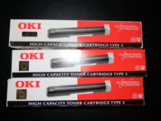 3 x Oki High capacity toner cartridge type 5