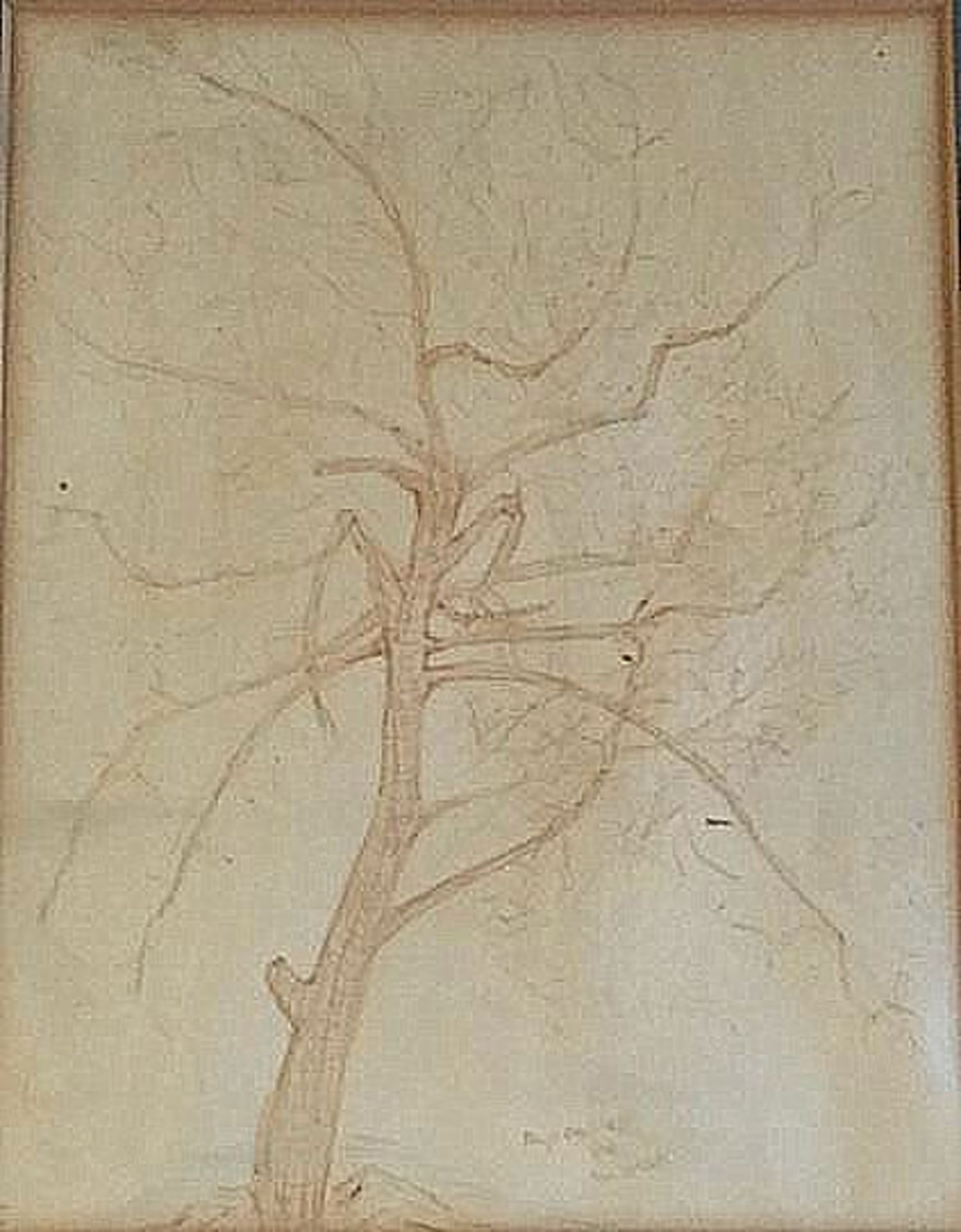Red Tree sketch signed by Marek Szwarc, 41 x 50 cms 1954 - Image 3 of 6