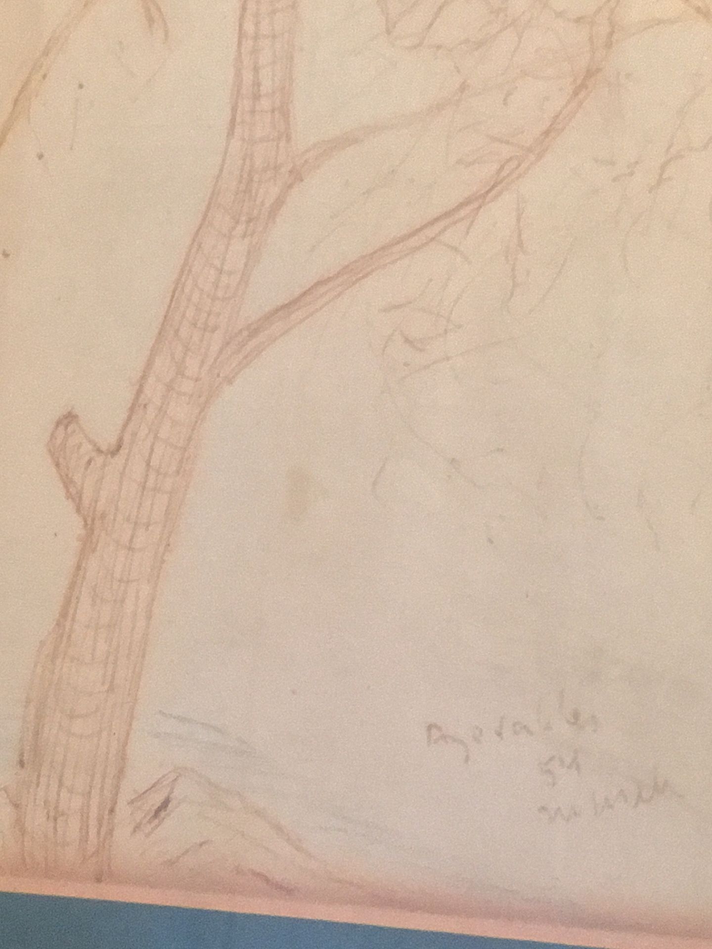 Red Tree sketch signed by Marek Szwarc, 41 x 50 cms 1954 - Image 5 of 6