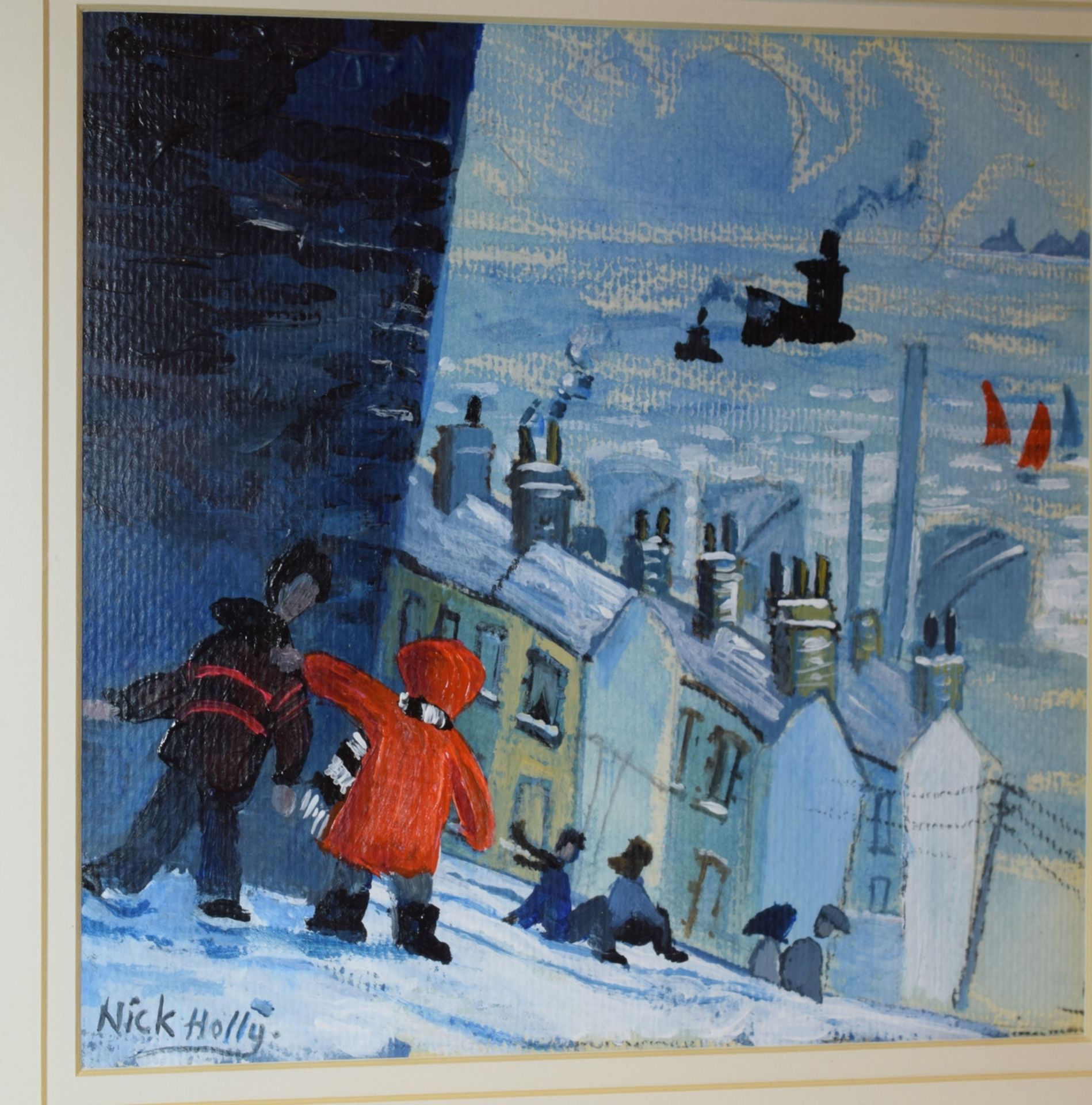 Nick Holly - Snow On A Hillside St.Thomas Wales - Image 3 of 4