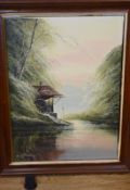 David James Oil Painting Watermill