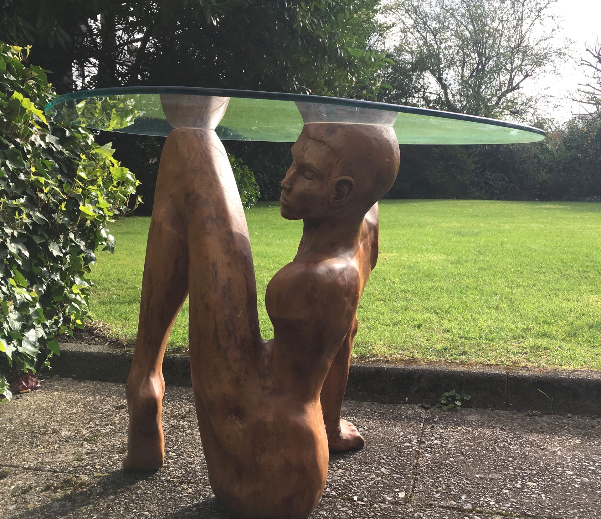 Enigma' sculpture, carved wood and glass by Andrew Swinton - Image 3 of 12