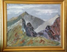 Attributed to Sir Kyffin Williams Oil On Board