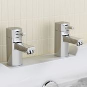 (W203) Ivela Hot and Cold Bath Taps Presenting a contemporary design, this solid brass tap has