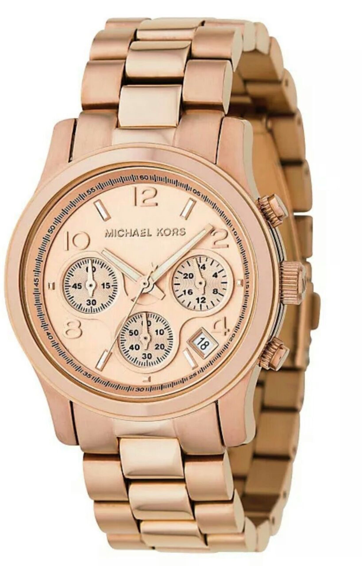 BRAND NEW LADIES MICHAEL KORS WATCH MK5128, COMPLETE WITH ORIGINAL BOX AND MANUAL - FREE P & P