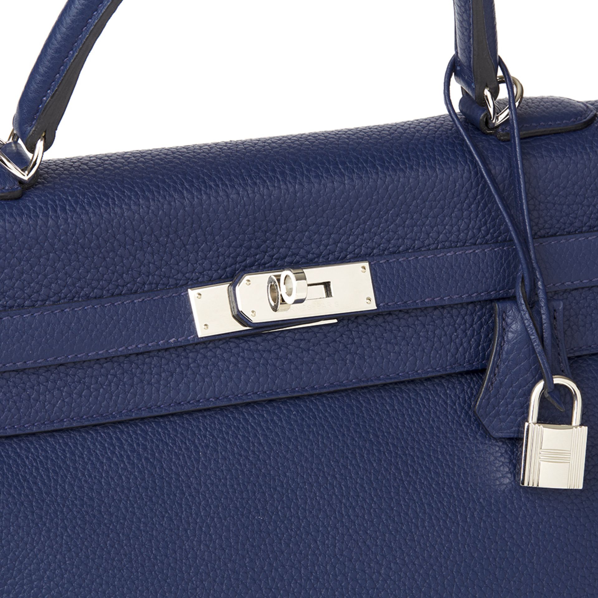 Hermès Bleu Saphir Togo Leather Kelly 35cm Retourne - Image 6 of 10