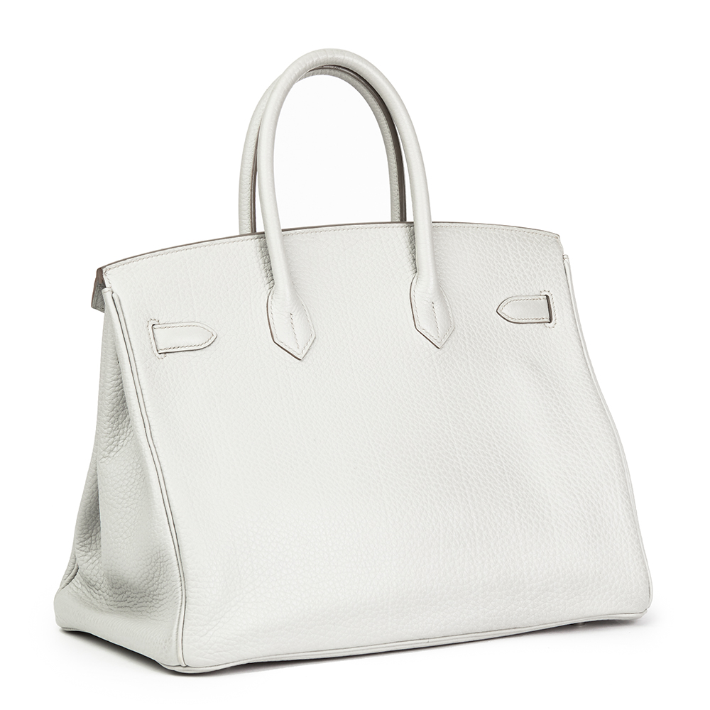 Hermès Gris Perle Fjord Leather Birkin 35cm - Image 4 of 9