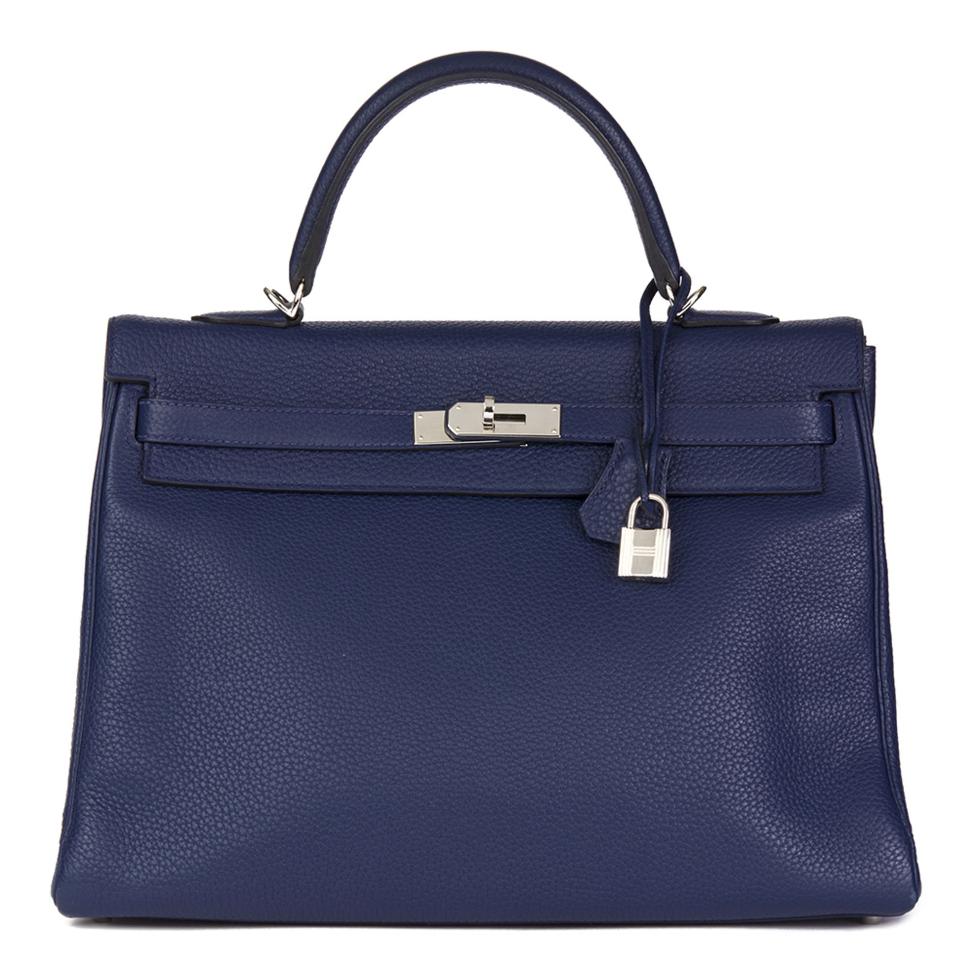 Hermès Bleu Saphir Togo Leather Kelly 35cm Retourne