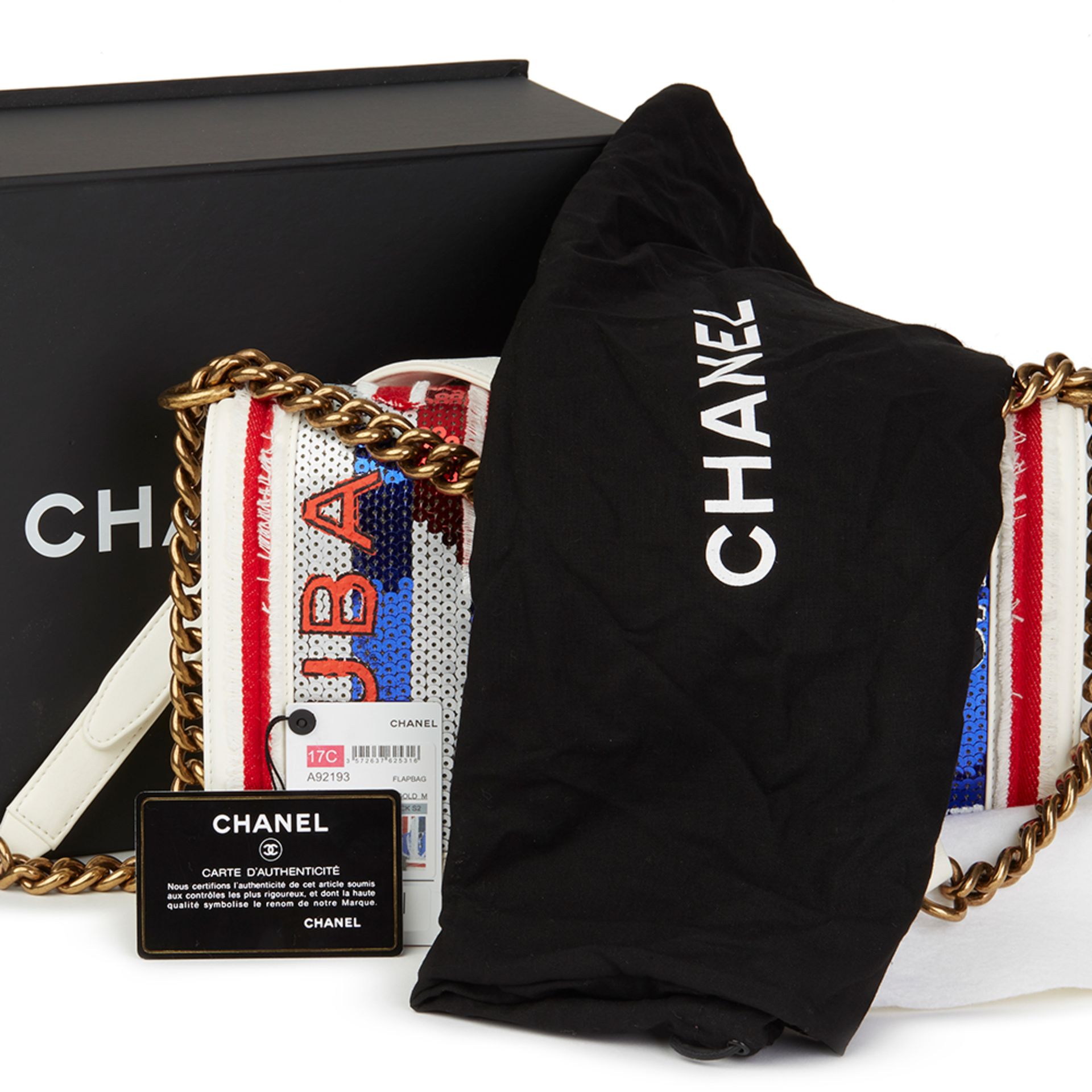 Chanel White Embroidered Leather Cuba New Medium Le Boy - Image 10 of 10