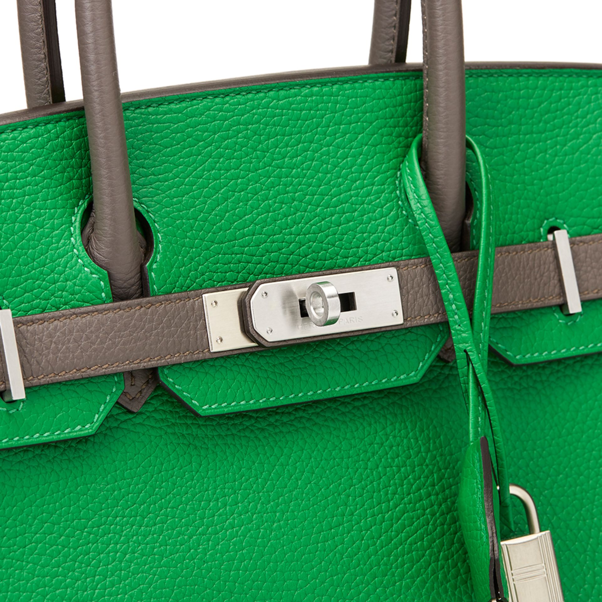 Hermès Bambou & Etain Togo Leather Special Order Birkin 30cm - Image 6 of 10