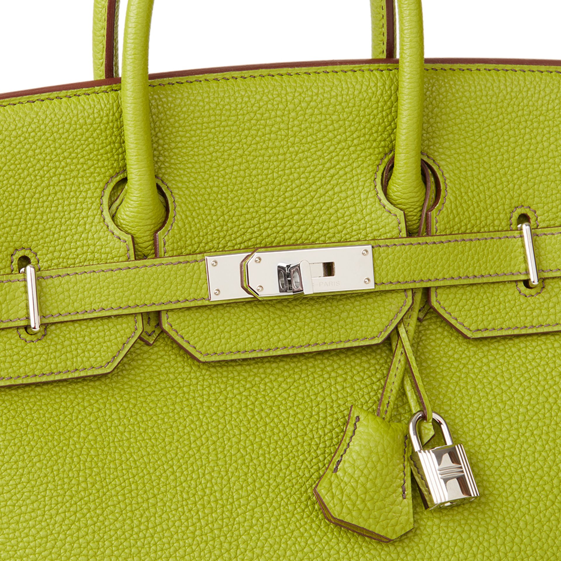 Hermès Vert Anis Togo Leather Birkin 32cm HAC - Image 6 of 10