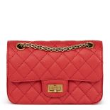 Chanel Red Quilted Calfskin Leather 2.55 Reissue 224 Double Flap Bag