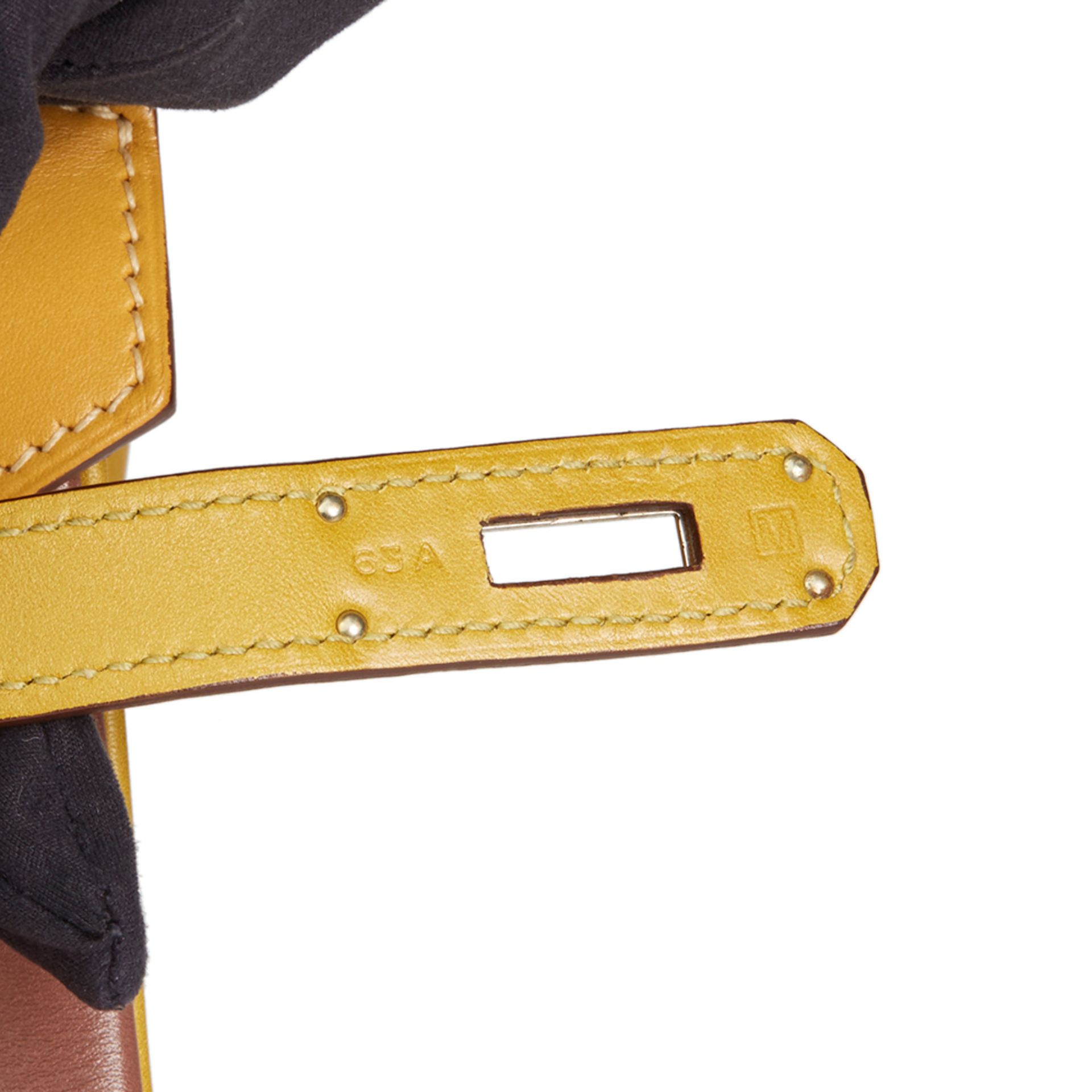 Hermès Bois De Rose, Jaune & Vert Anis Box Calf Leather Special Order Birkin 35cm - Image 6 of 11