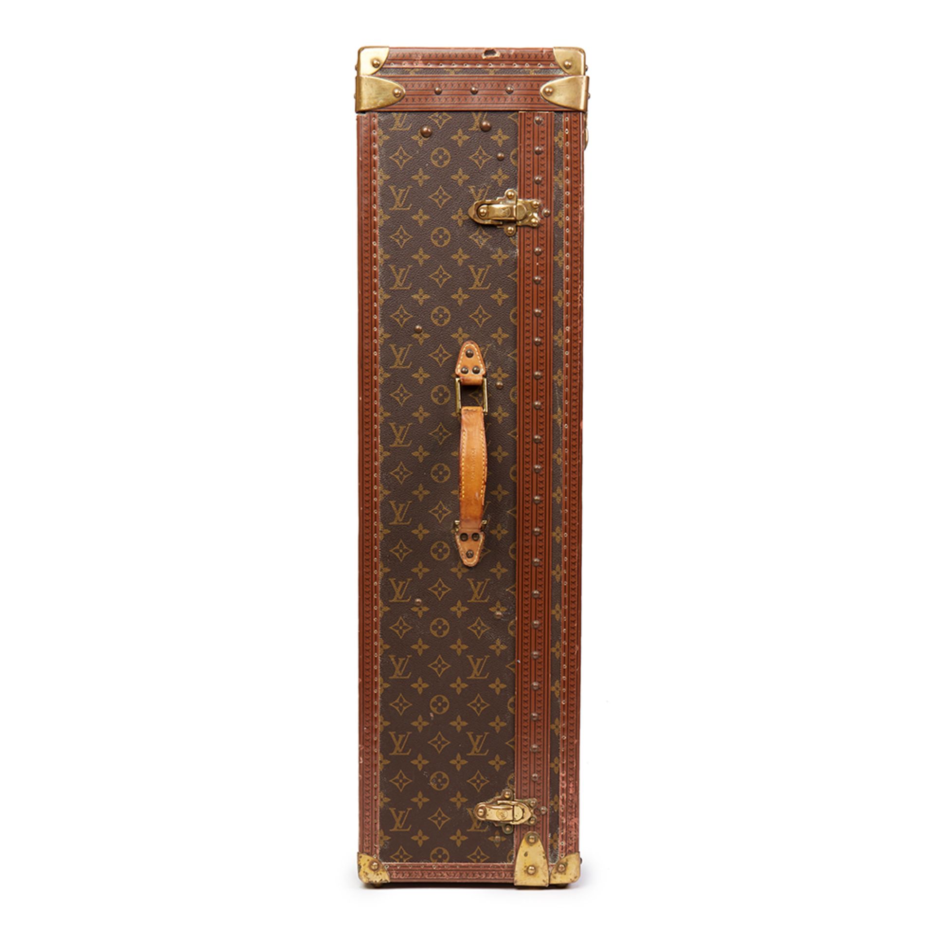 Louis Vuitton Brown Monogram Coated Canvas Vintage Custom Wardrobe Trunk - Image 6 of 12