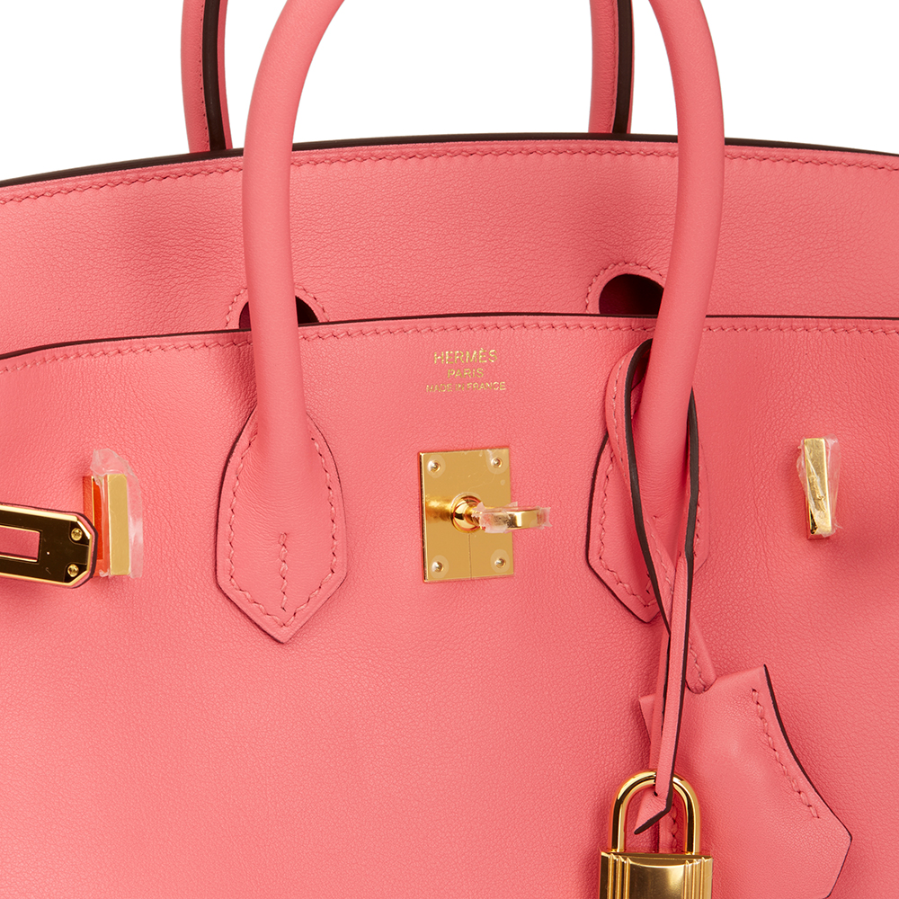 Hermès Rose Azalée Swift Leather Birkin 25cm - Image 7 of 10