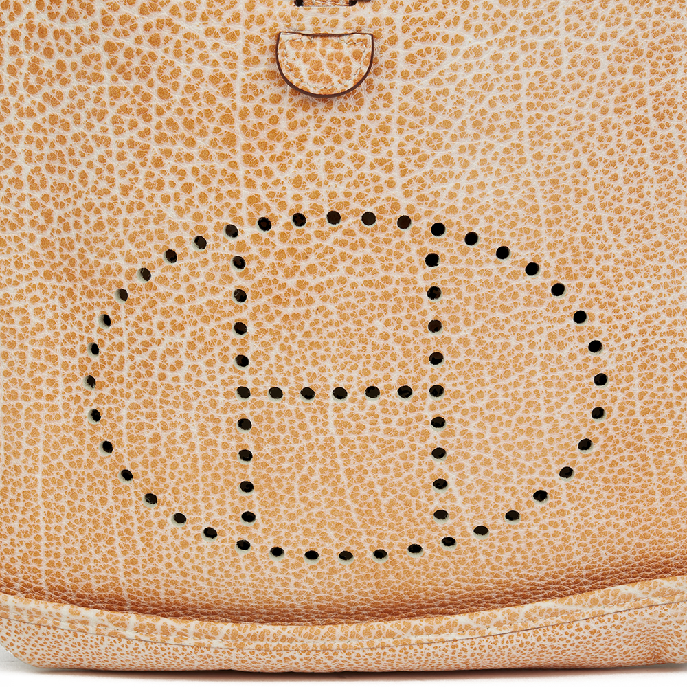 Hermès Orange Dalmatian Buffalo Leather Evelyne I PM - Image 6 of 10