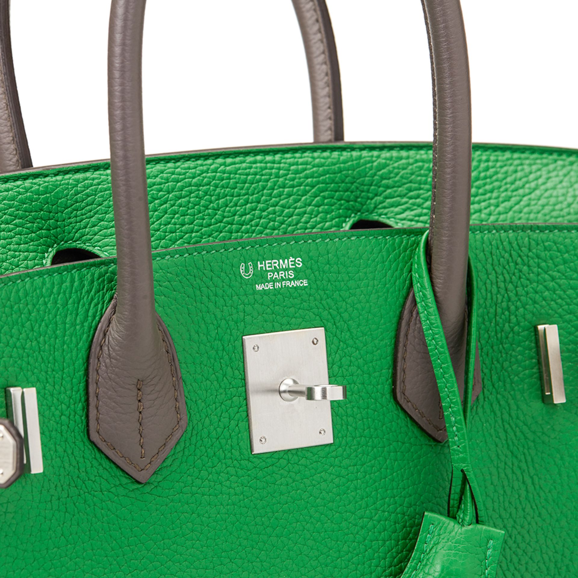Hermès Bambou & Etain Togo Leather Special Order Birkin 30cm - Image 7 of 10