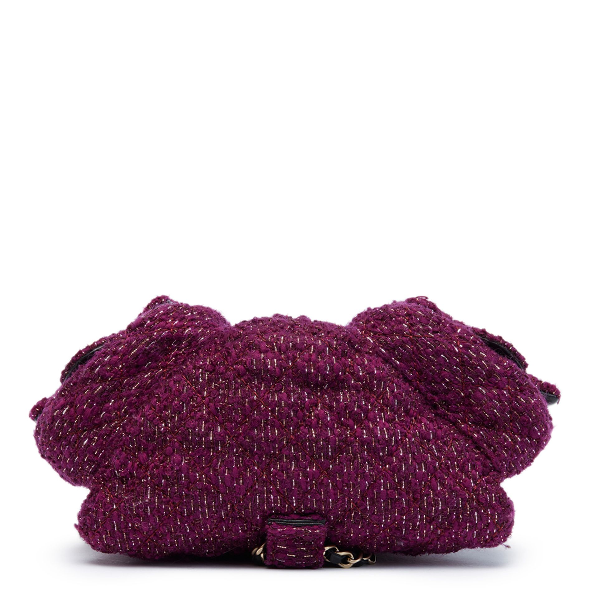 Chanel Aubergine Quilted Tweed Fabric Mini Classic Backpack - Image 5 of 9