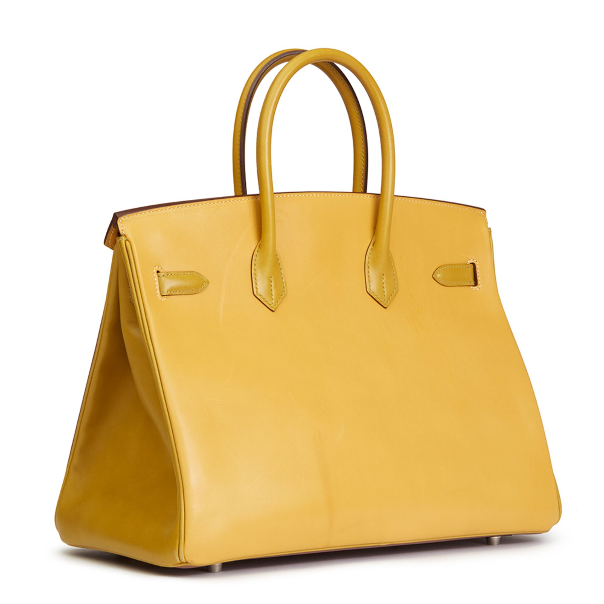 Hermès Bois De Rose, Jaune & Vert Anis Box Calf Leather Special Order Birkin 35cm - Image 3 of 11