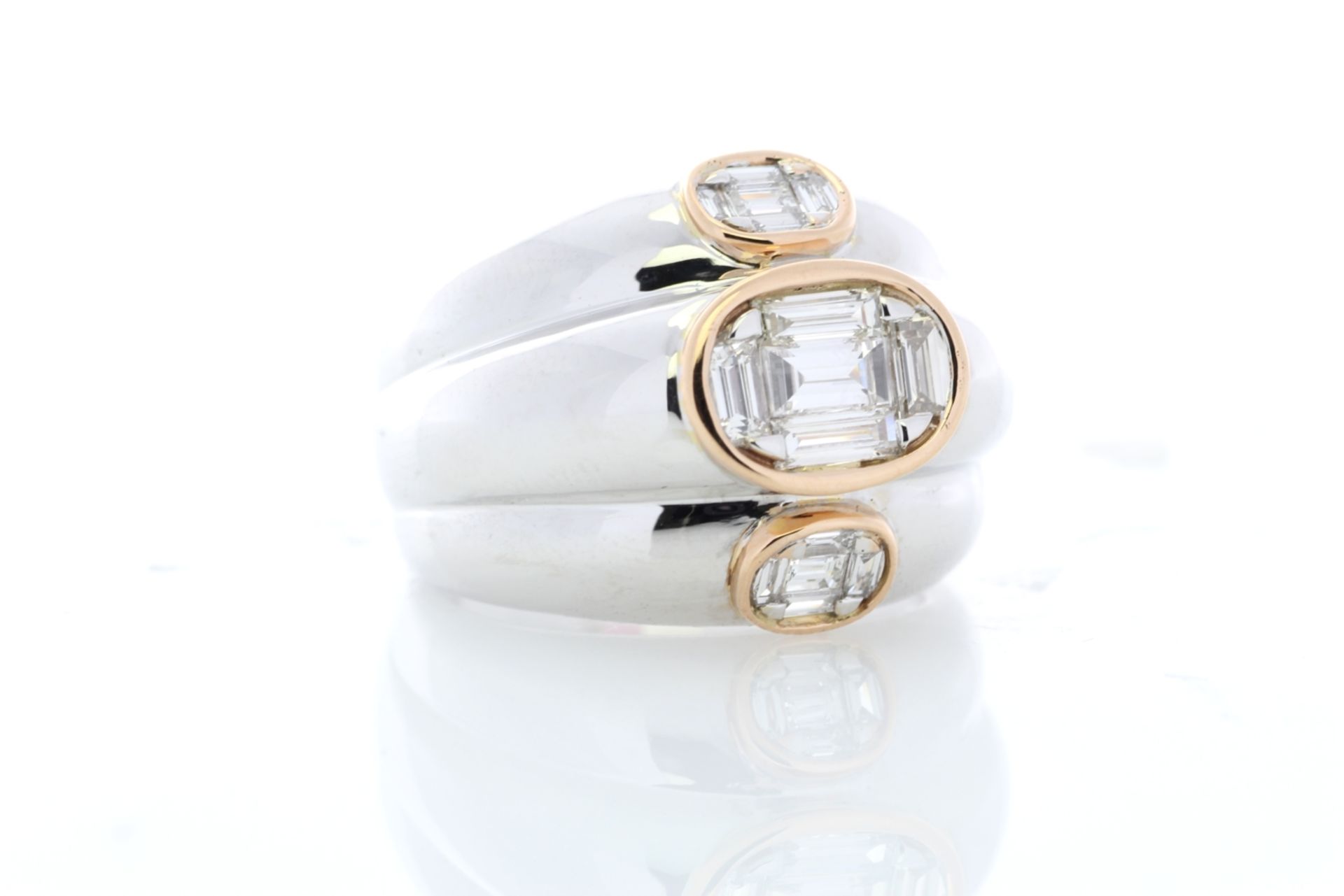 18ct White Gold Fancy Diamond Eternity Ring 0.93 - Image 3 of 3